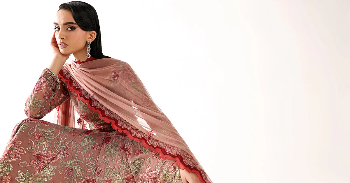 Embroidered Chiffon Fabric (3Pcs) - Image 10