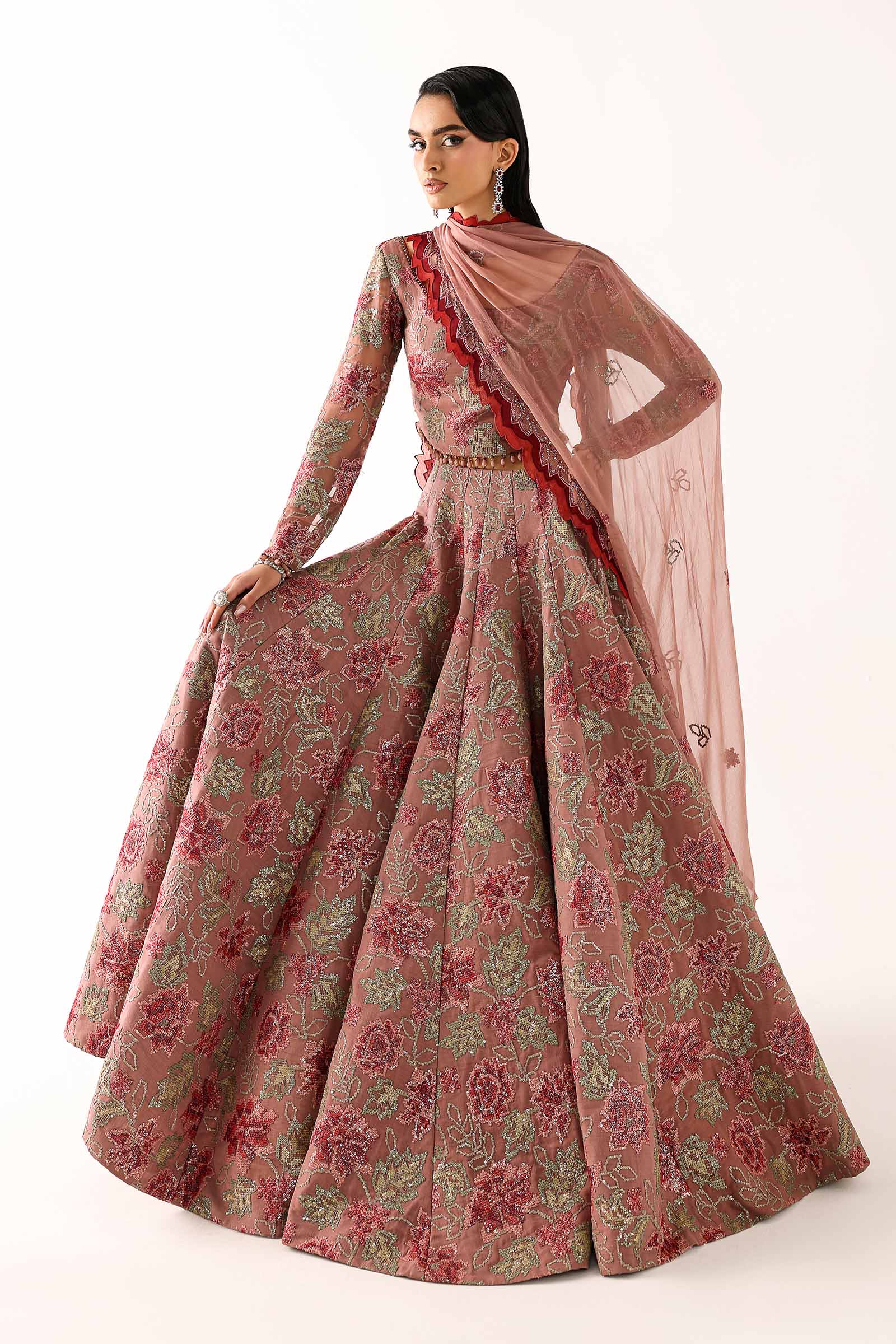 Embroidered Chiffon Fabric (3Pcs) - Image 4