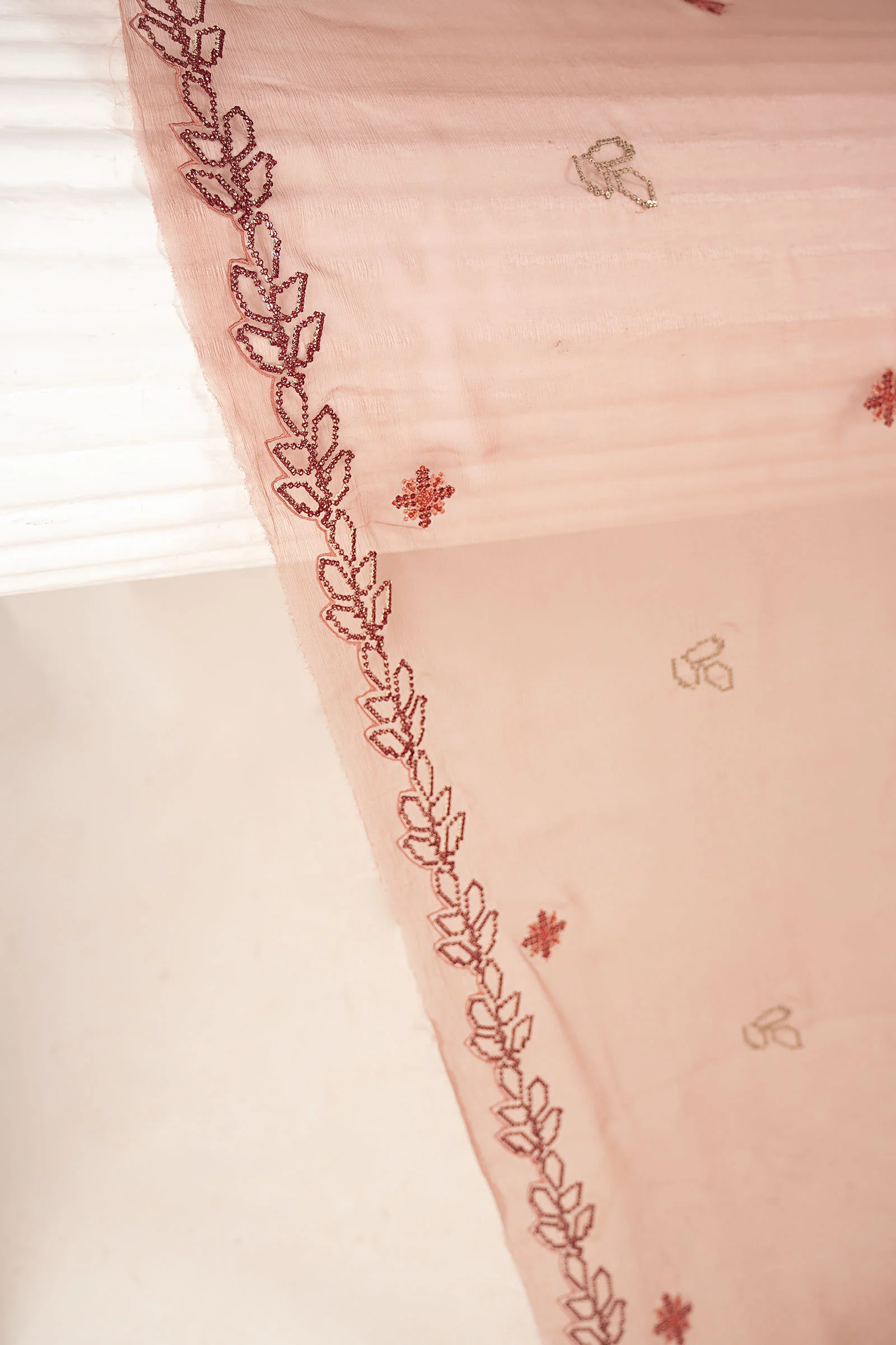 Embroidered Chiffon Fabric (3Pcs) - Image 7