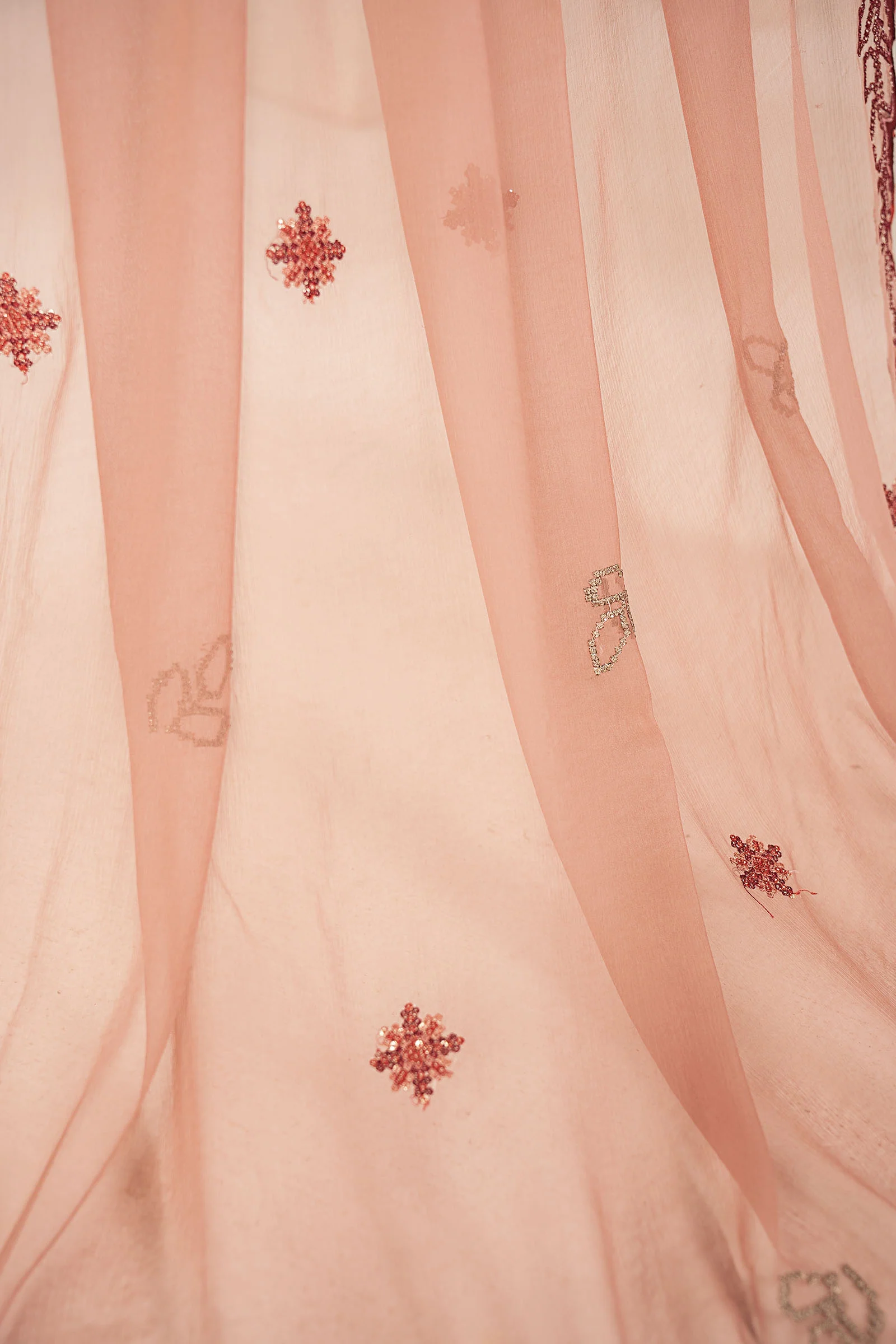 Embroidered Chiffon Fabric (3Pcs) - Image 9