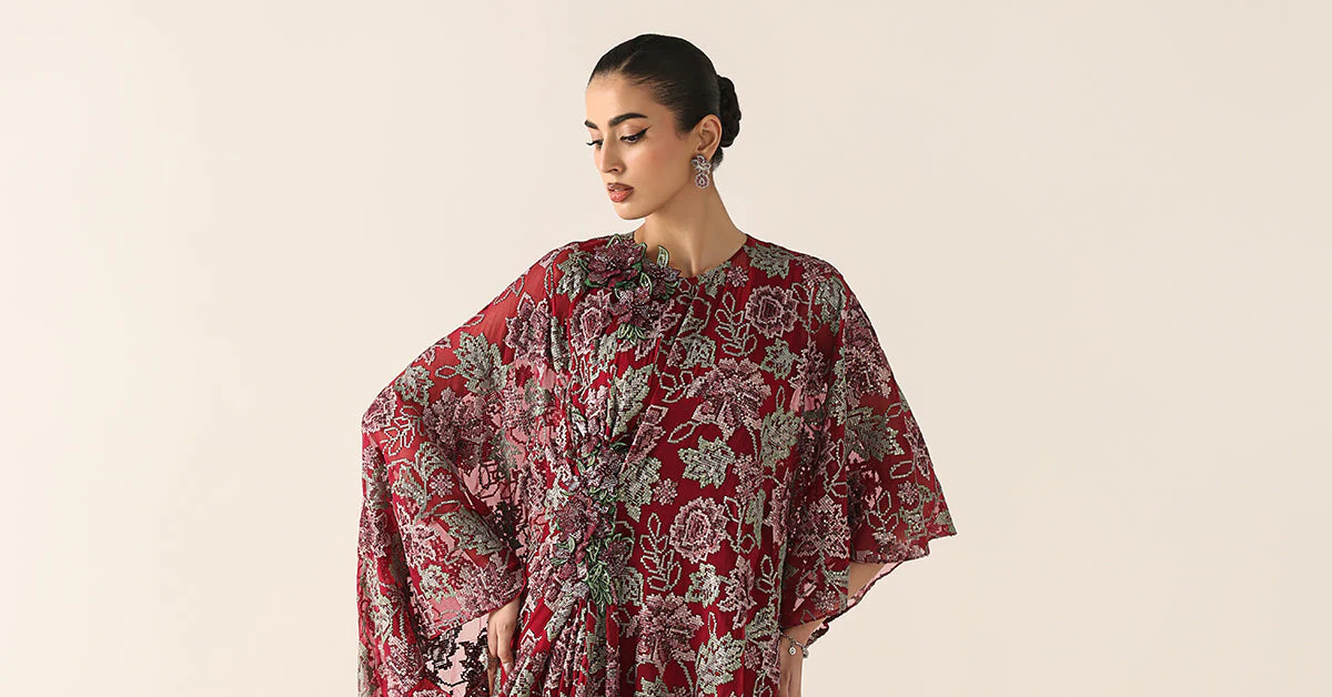 Embroidered Chiffon Fabric (3Pcs) - Image 10