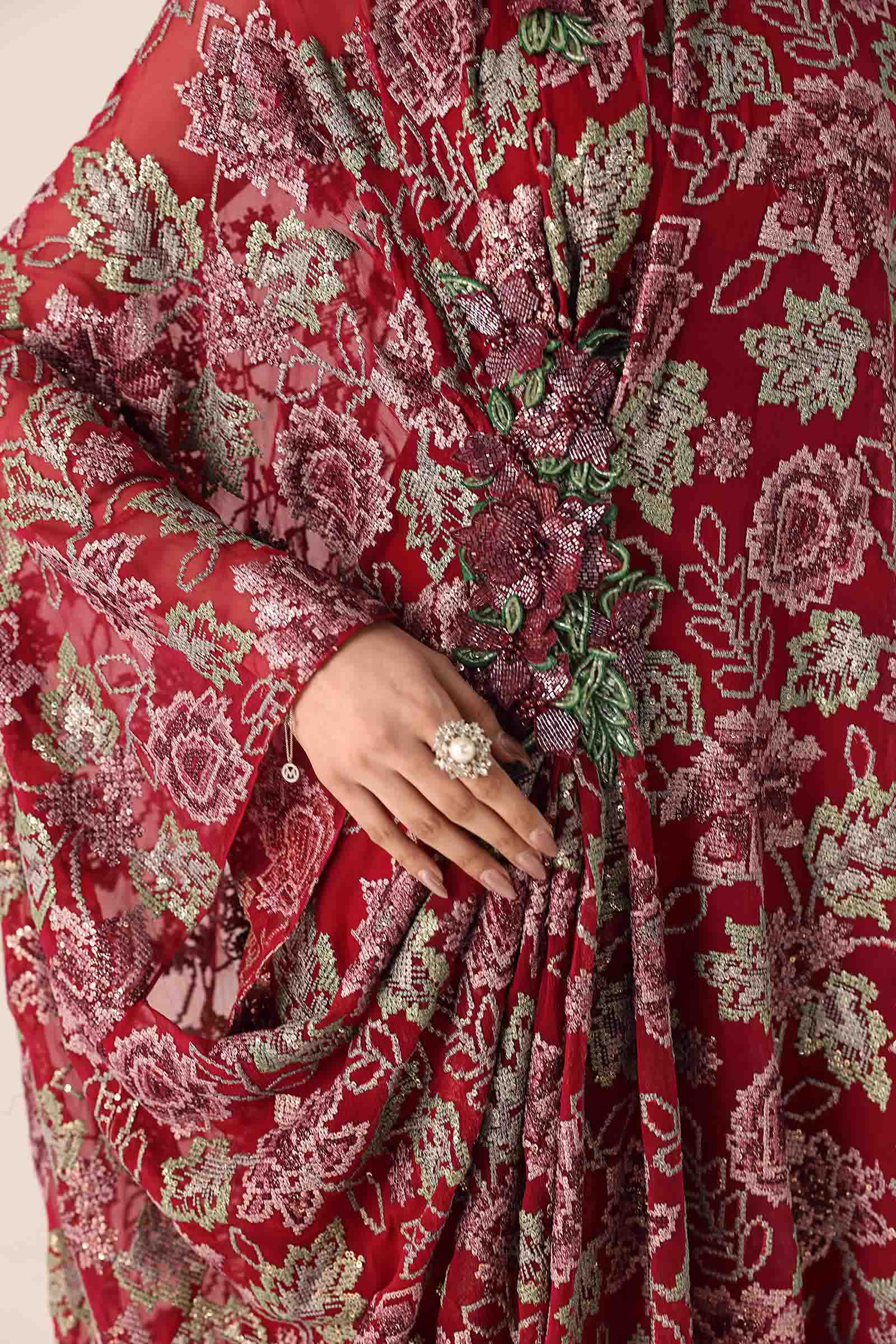 Embroidered Chiffon Fabric (3Pcs) - Image 3