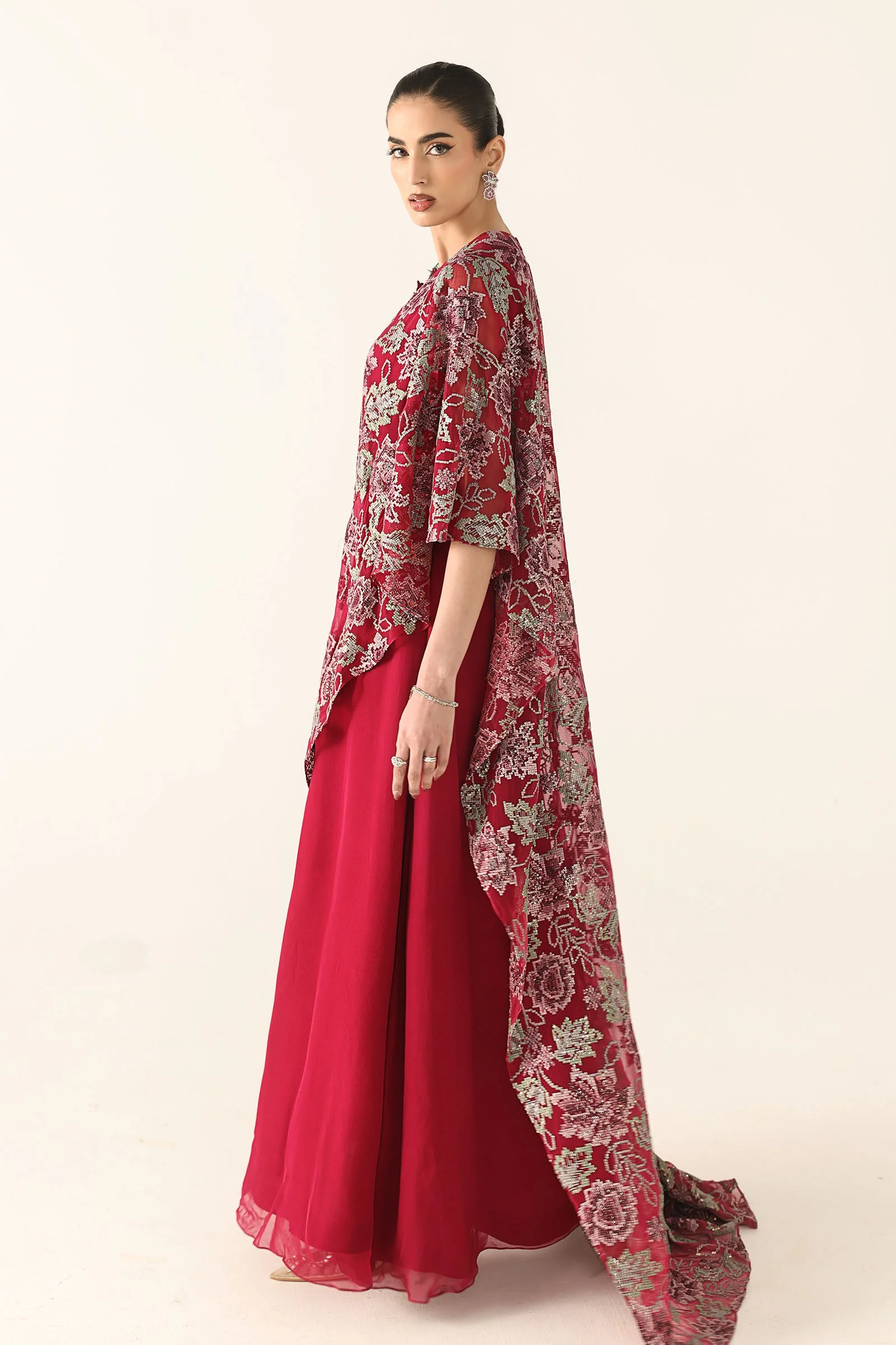 Embroidered Chiffon Fabric (3Pcs) - Image 5