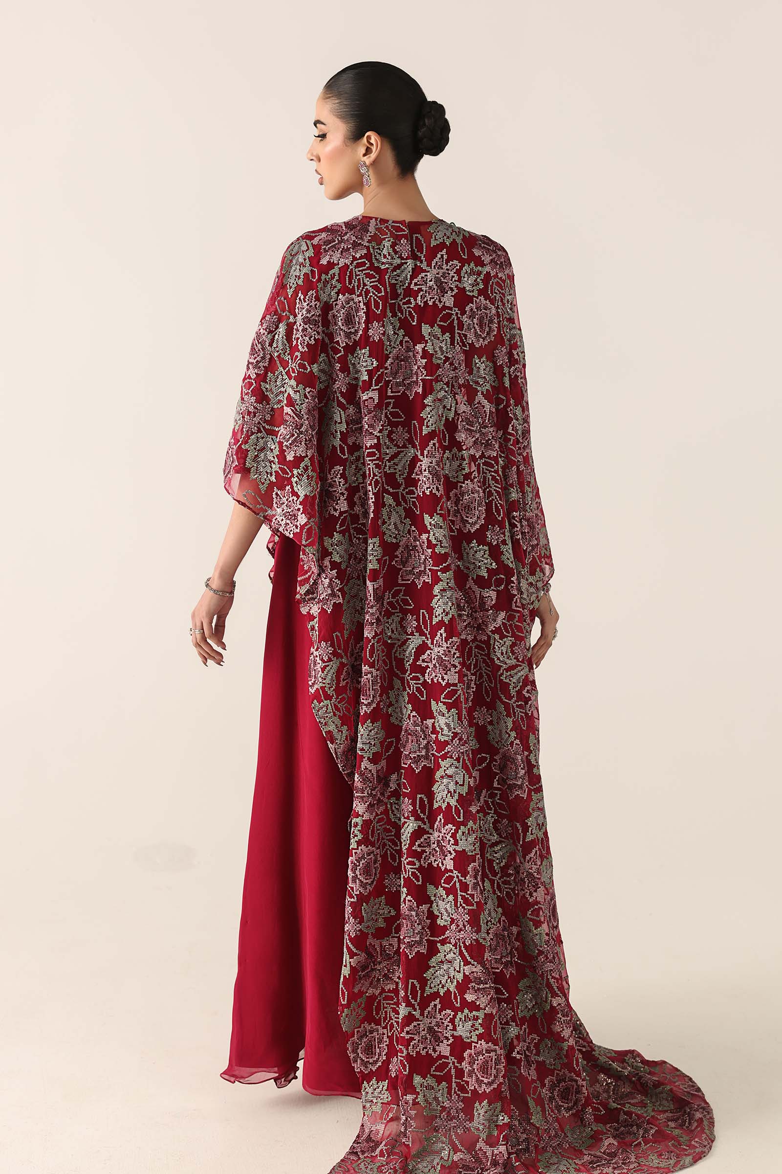 Embroidered Chiffon Fabric (3Pcs) - Image 6