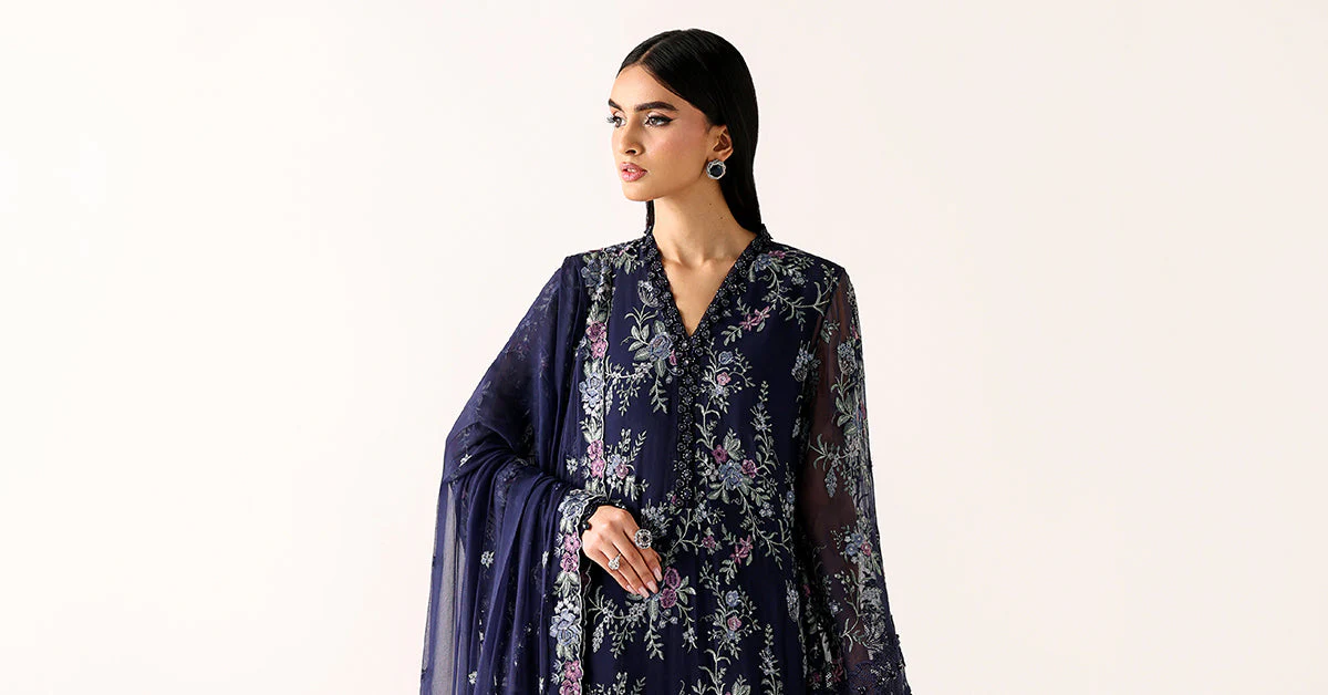 Embroidered Chiffon Fabric (3Pcs) - Image 10