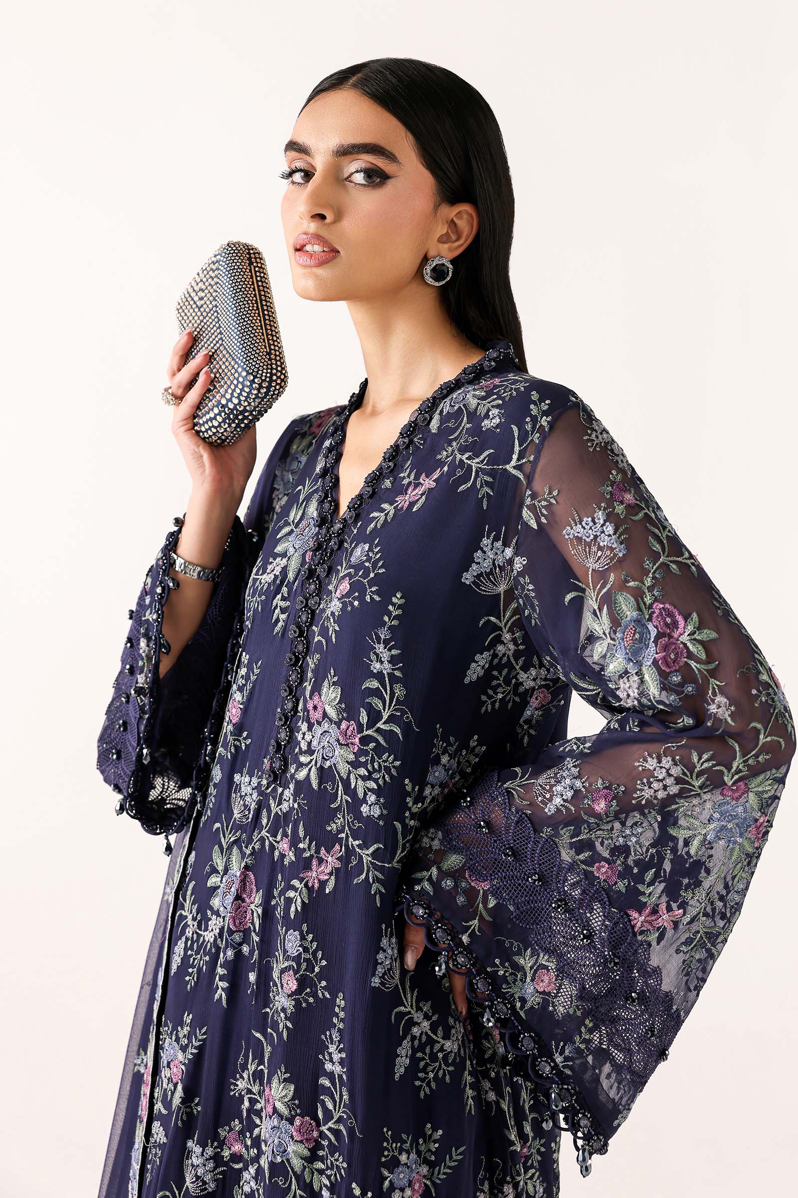 Embroidered Chiffon Fabric (3Pcs) - Image 2