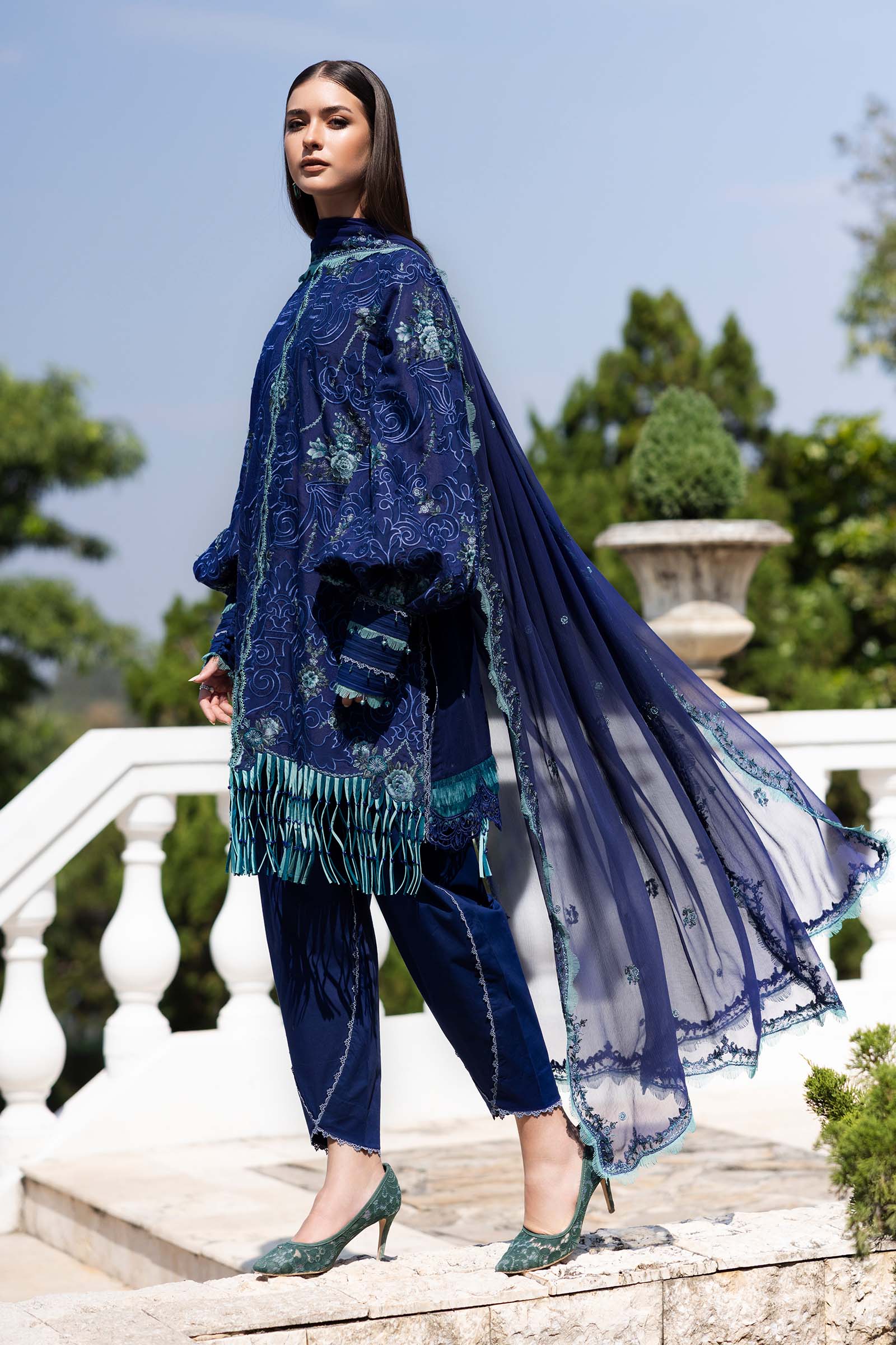 Embroidered Lawn Fabric (3Pcs) - Image 6