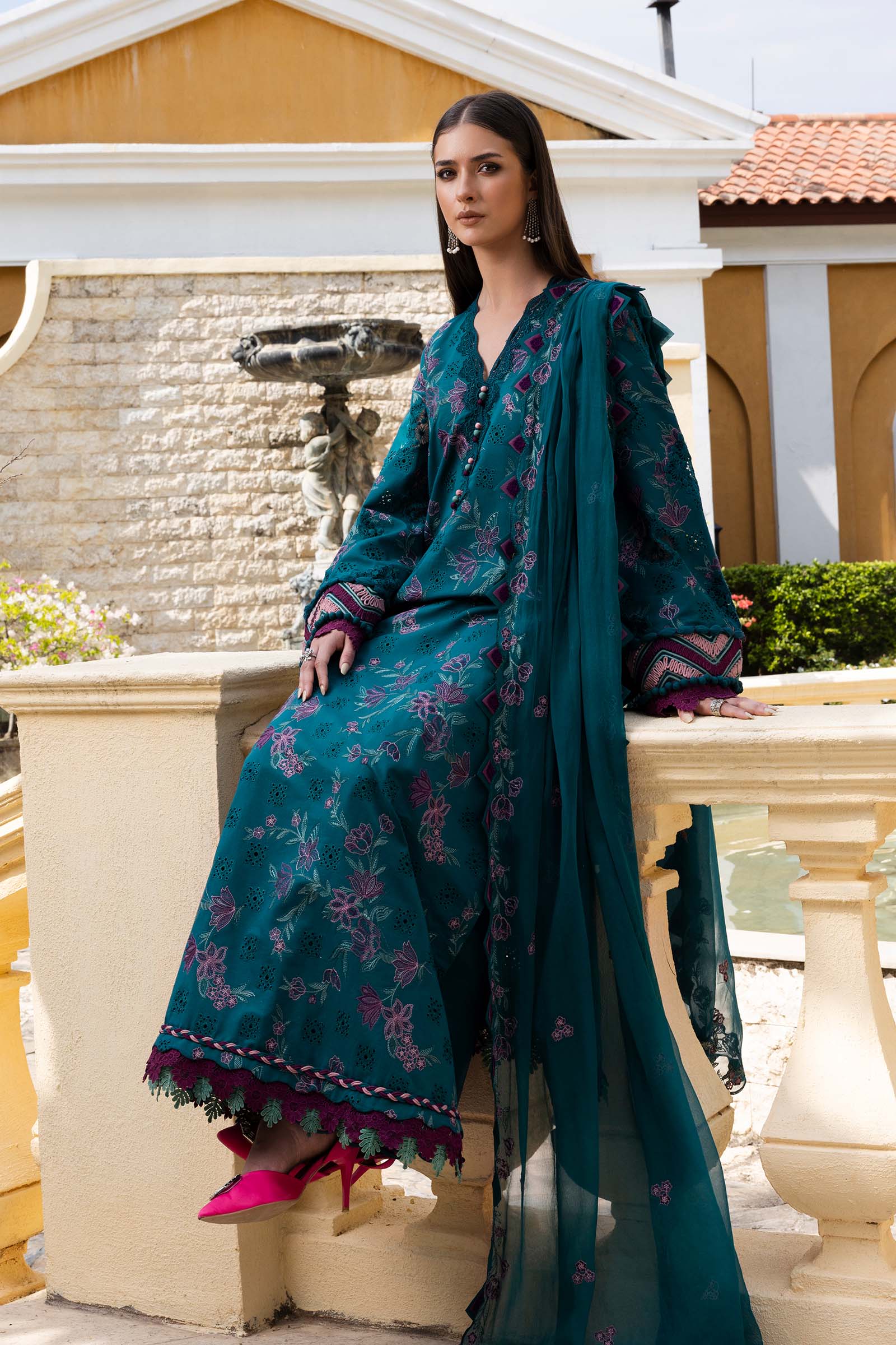 Embroidered Lawn Fabric (2Pcs) - Image 3