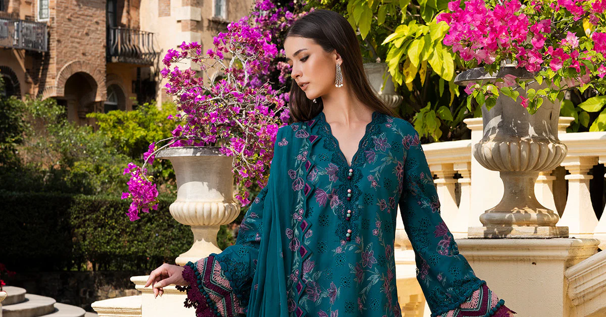 Embroidered Lawn Fabric (2Pcs) - Image 7