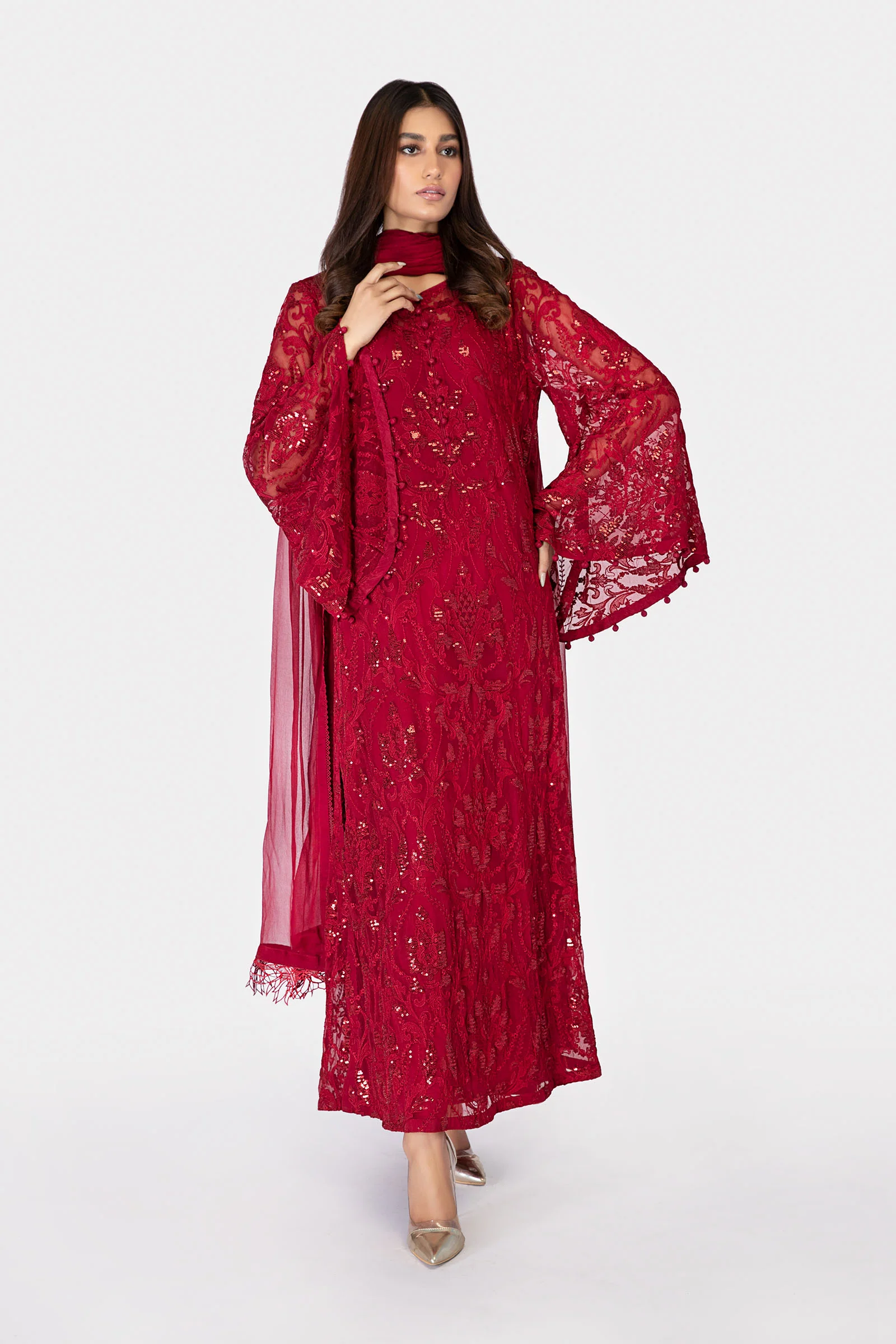 M.Luxe Fabrics LF-304-Maroon - Image 3