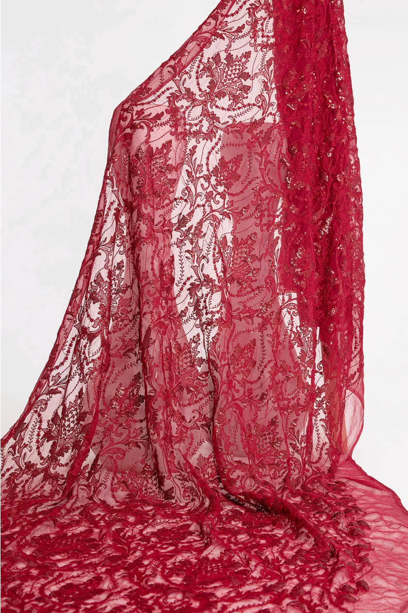 M.Luxe Fabrics LF-304-Maroon - Image 4