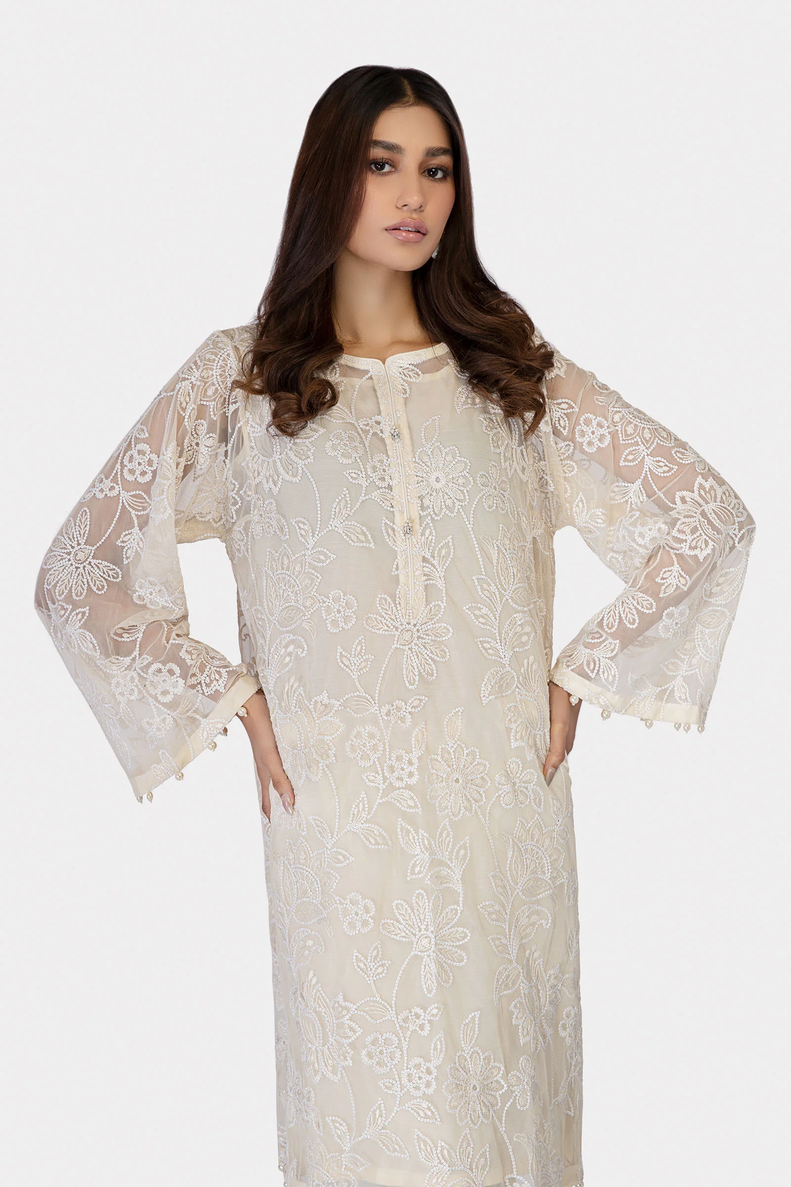 M.Luxe Fabrics LF-319-Off White - Image 2