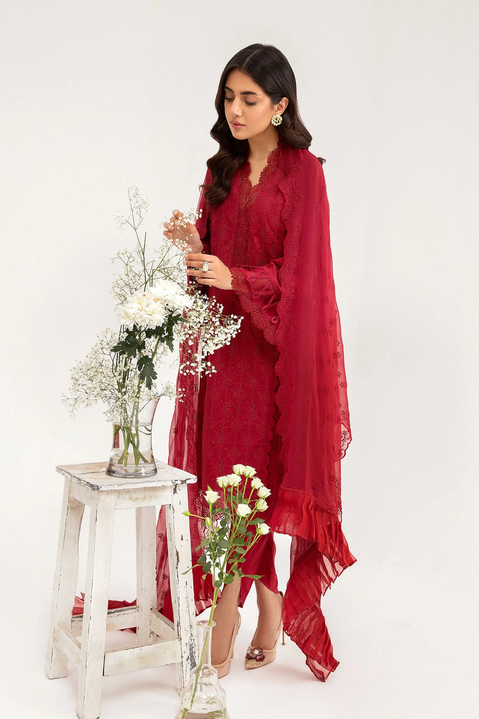 M.Luxe Fabrics Maroon LF-403 - Image 3