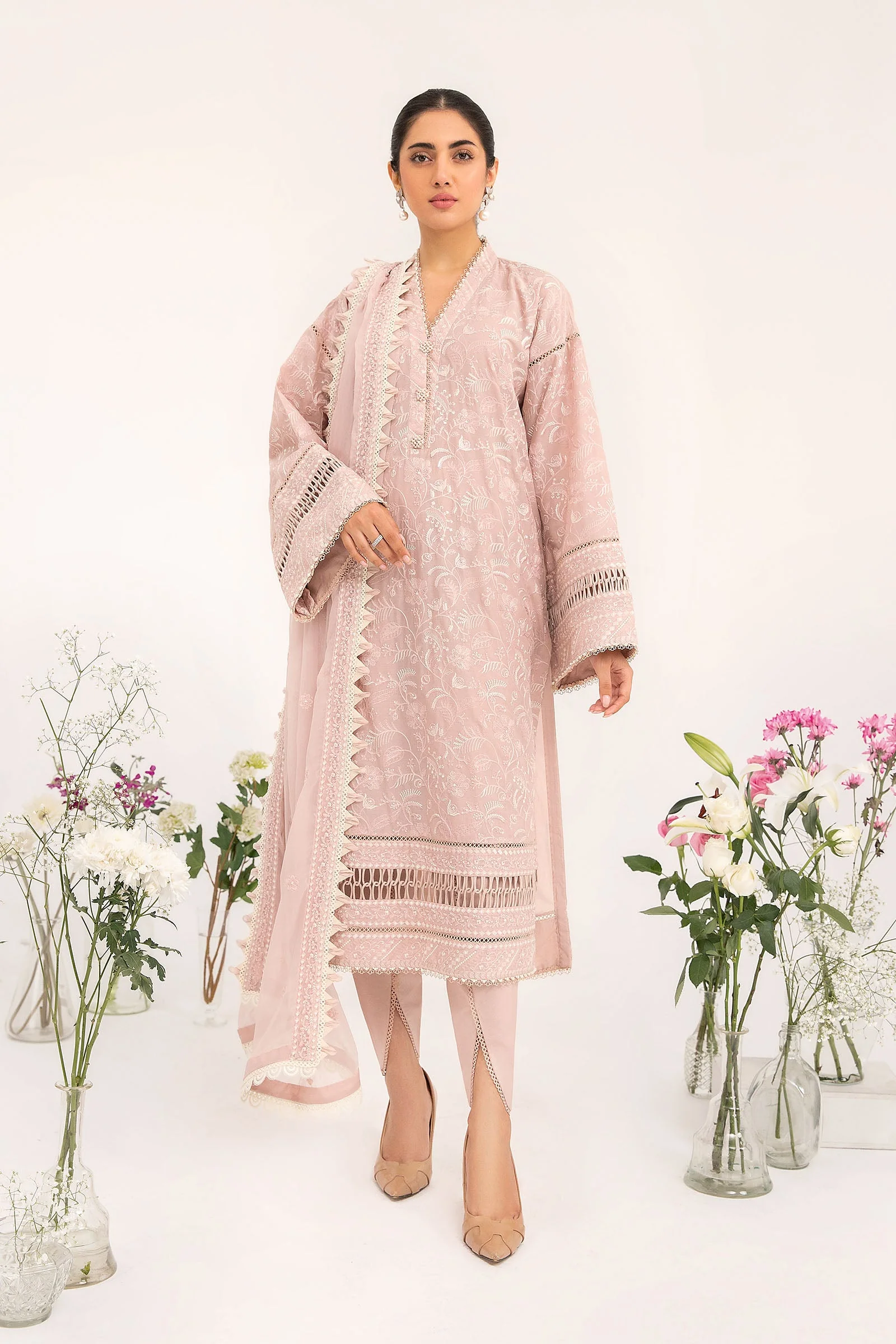 M.Luxe Fabrics Peach LF-412 - Image 3