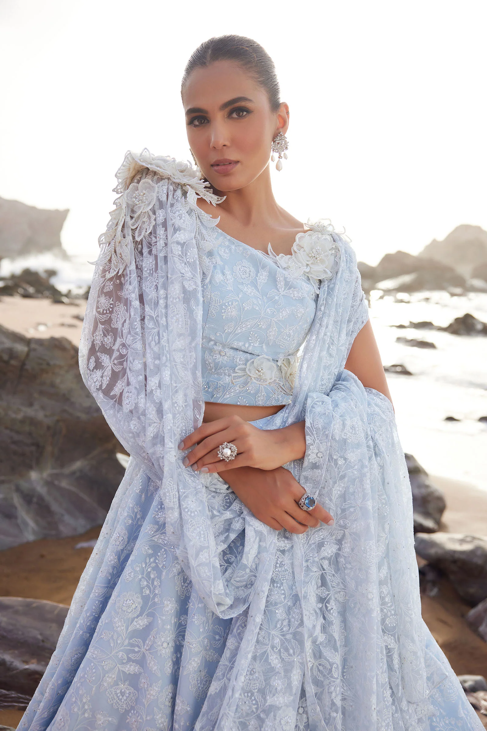 M.Luxe Fabrics Ice Blue LF-518 - Image 3