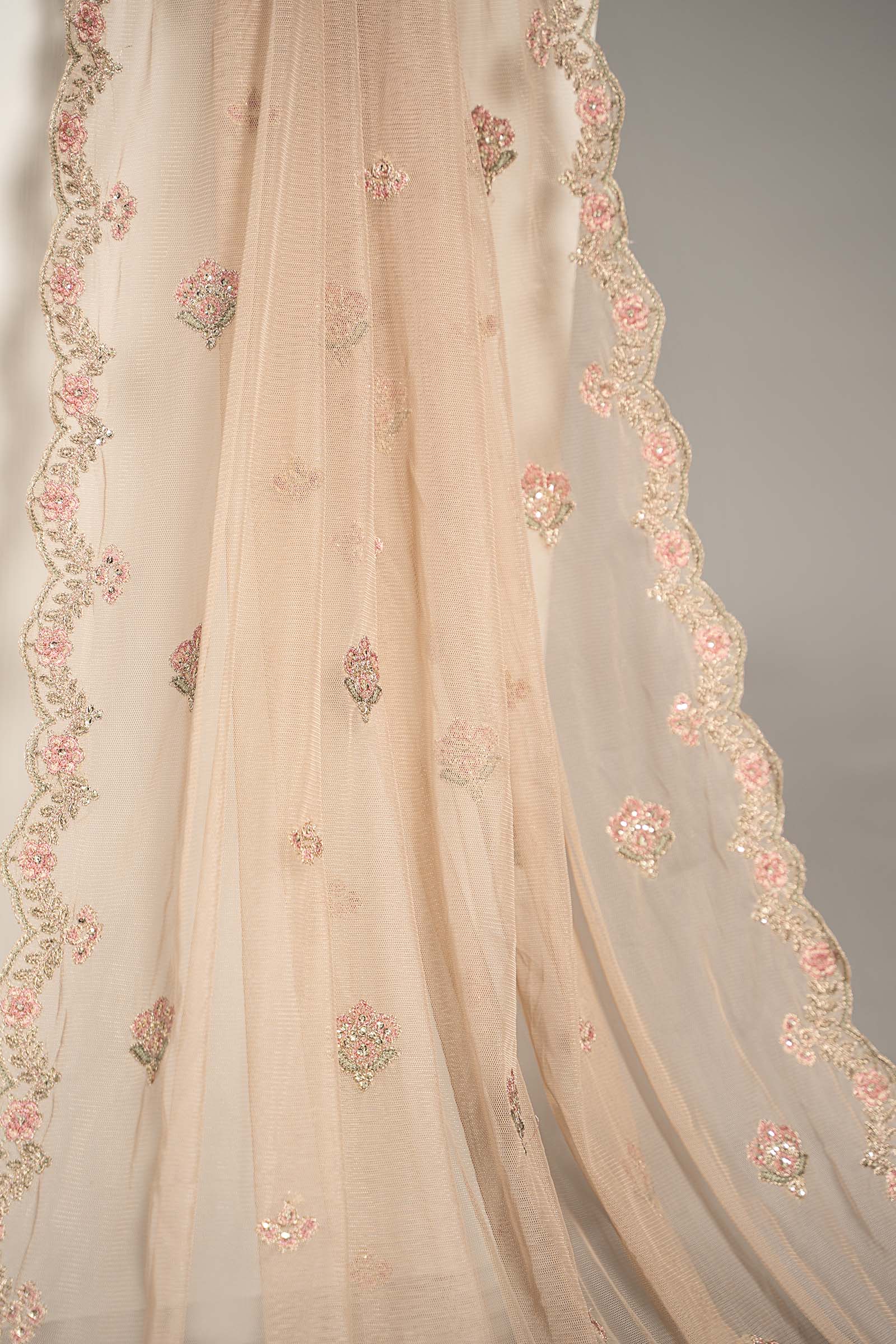 Embroidered Poly Net Fabric (3Pcs) | LF-703 - Image 4