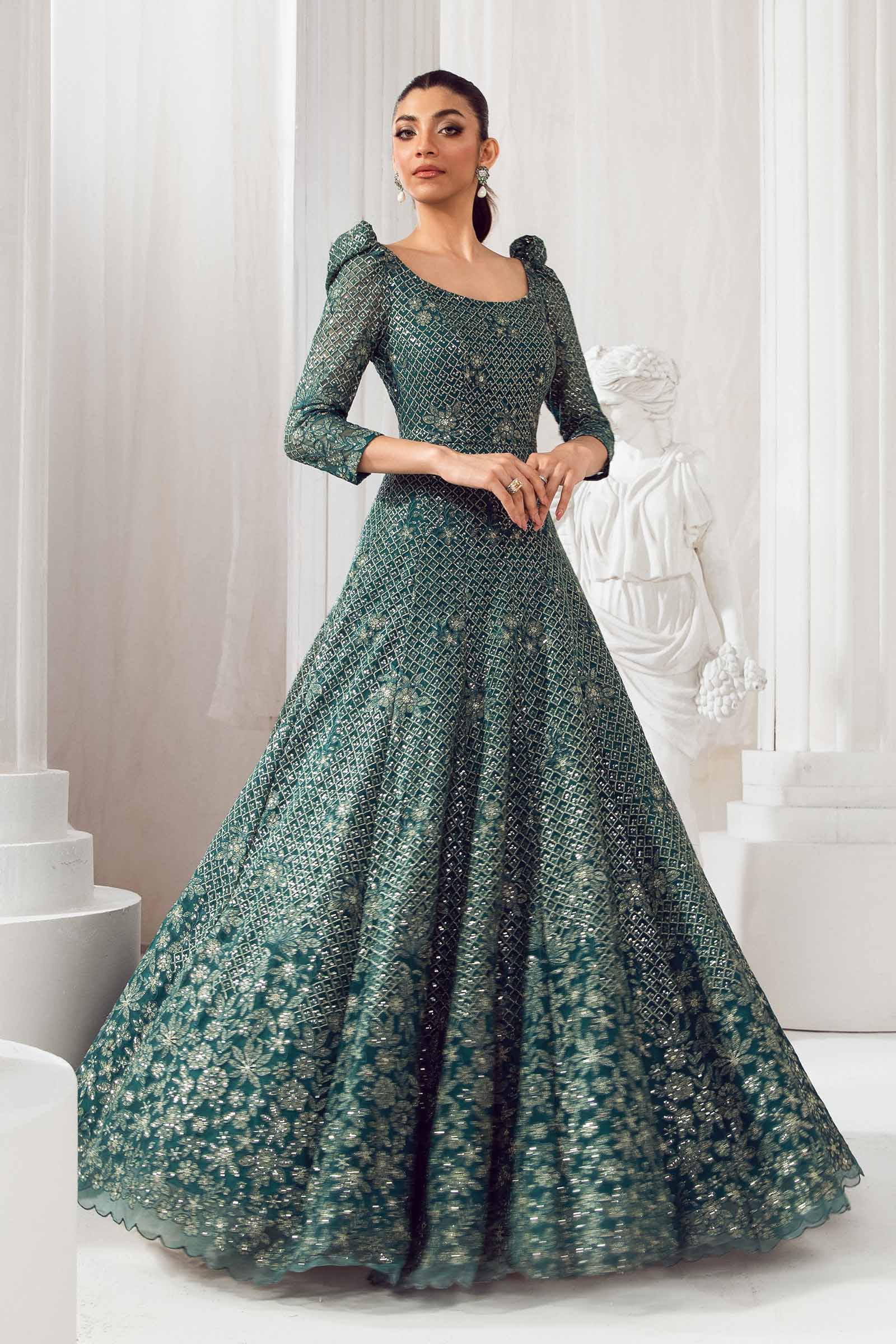 Embroidered Poly Net Fabric (2Pcs) | LF-707 - Image 3