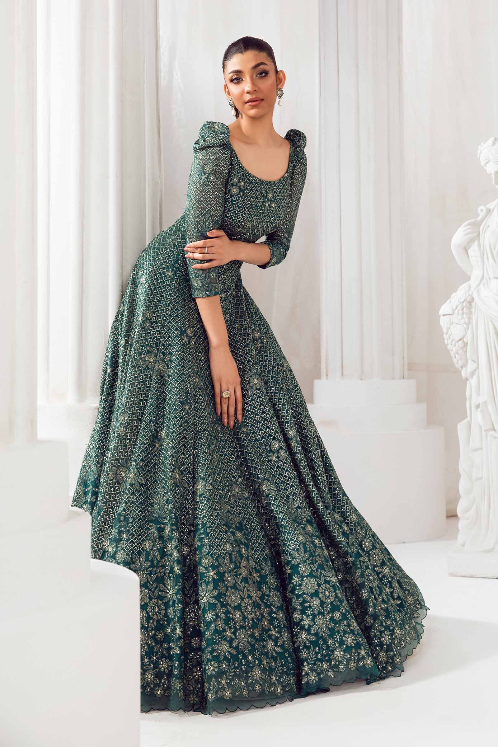Embroidered Poly Net Fabric (2Pcs) | LF-707 - Image 6