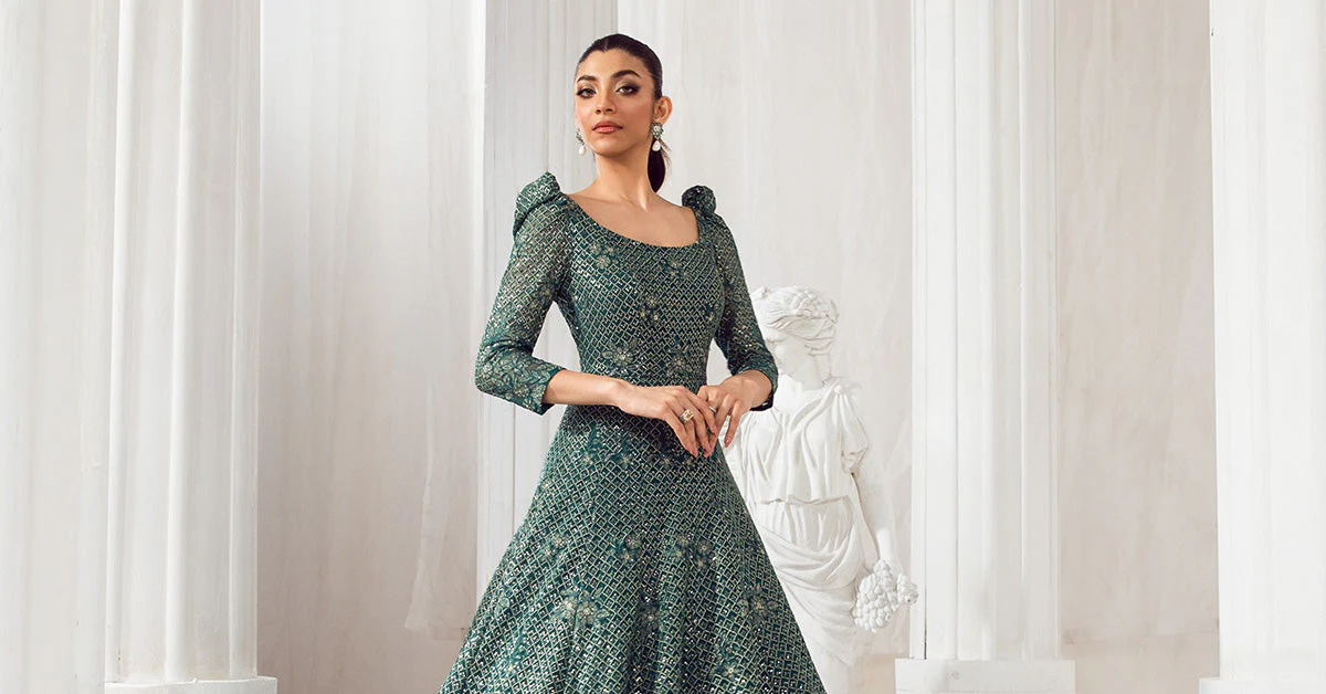 Embroidered Poly Net Fabric (2Pcs) | LF-707 - Image 7