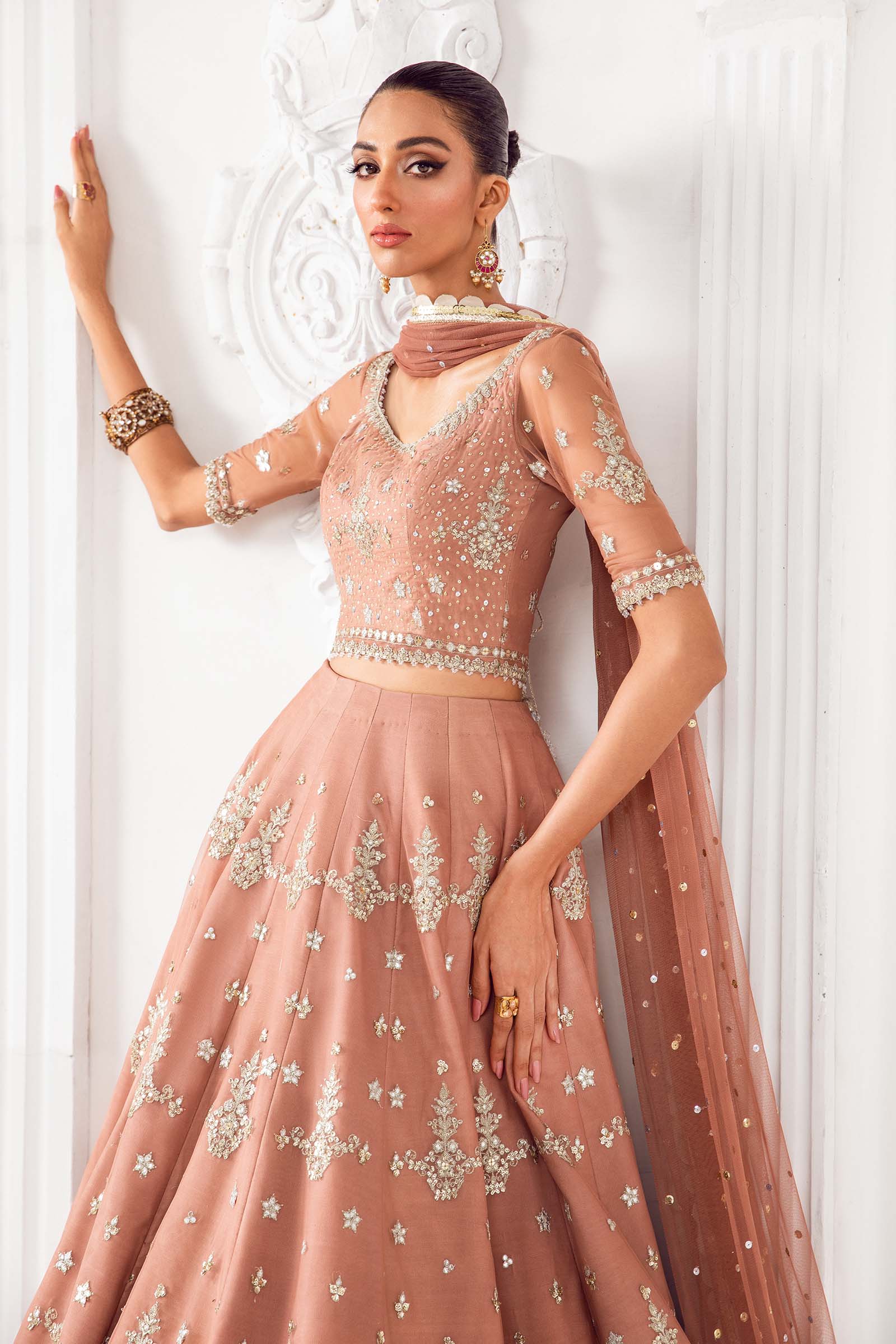 Embroidered Poly Net Fabric (1Pc) | LF-708 - Image 3