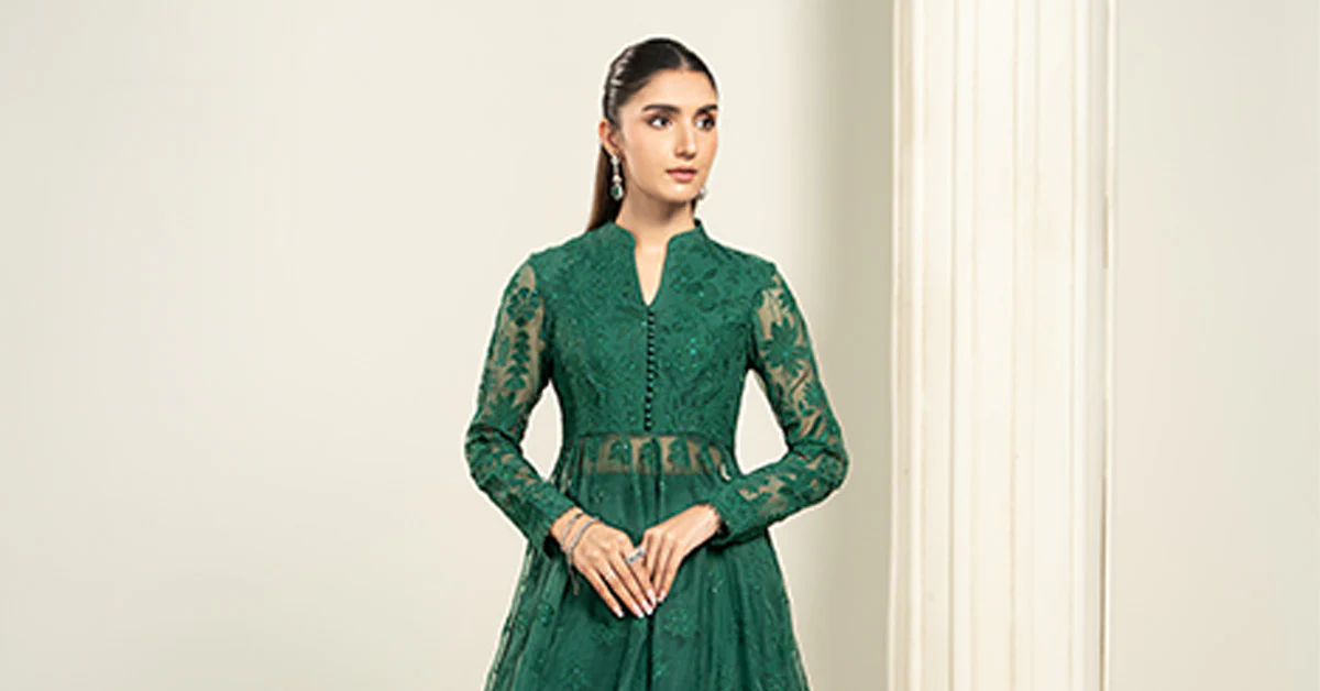 Embroidered Organza Fabric (1Pc) | LF-709 - Image 6