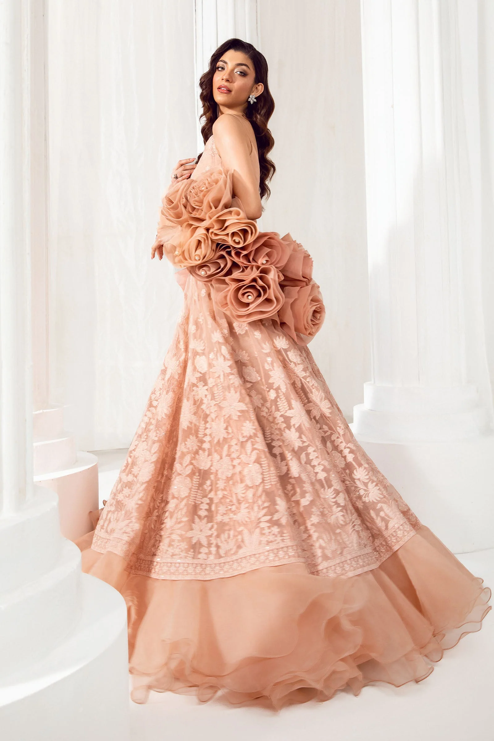 Embroidered Organza Fabric (1Pc) | LF-710 - Image 11