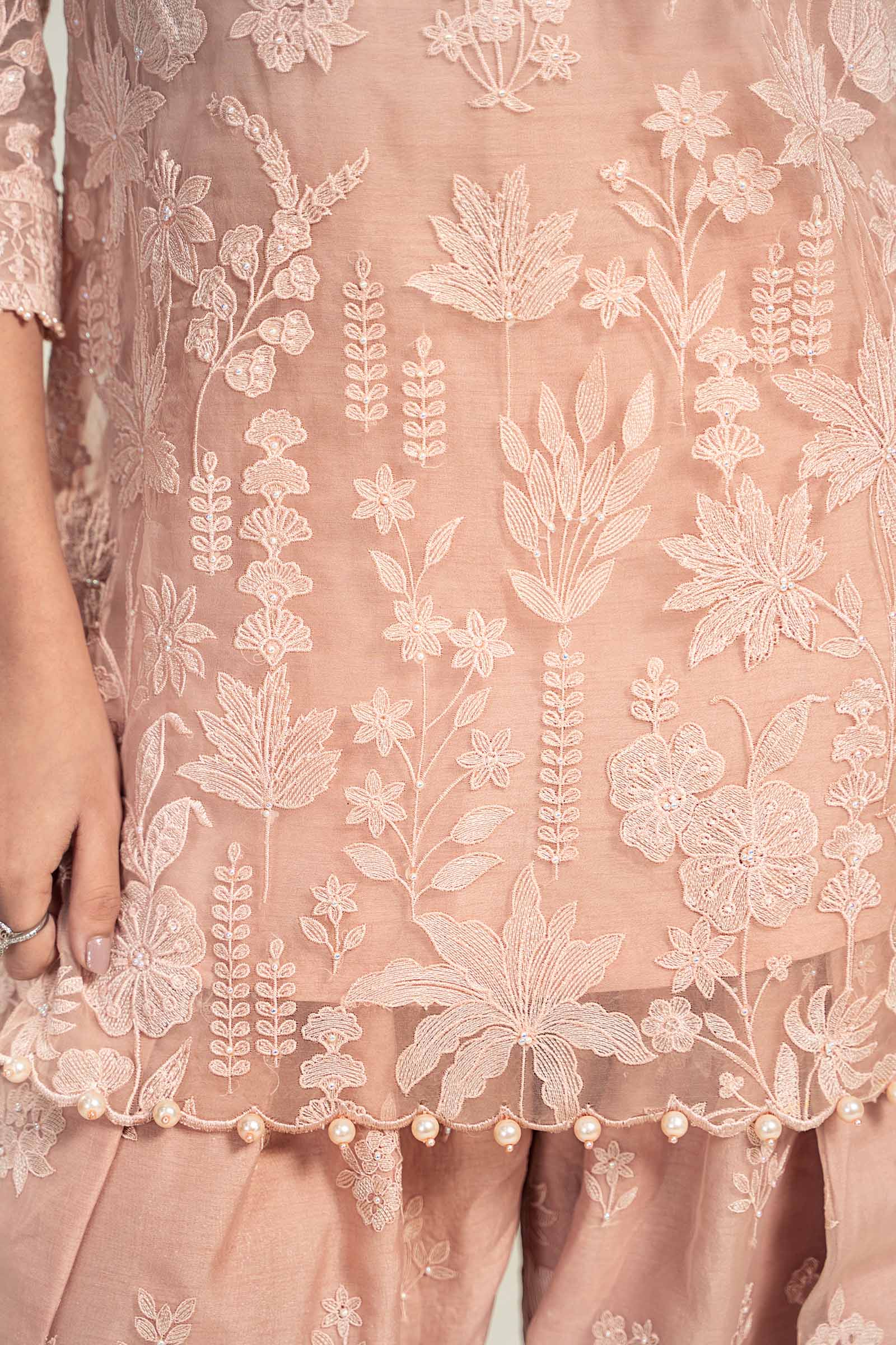 Embroidered Organza Fabric (1Pc) | LF-710 - Image 2