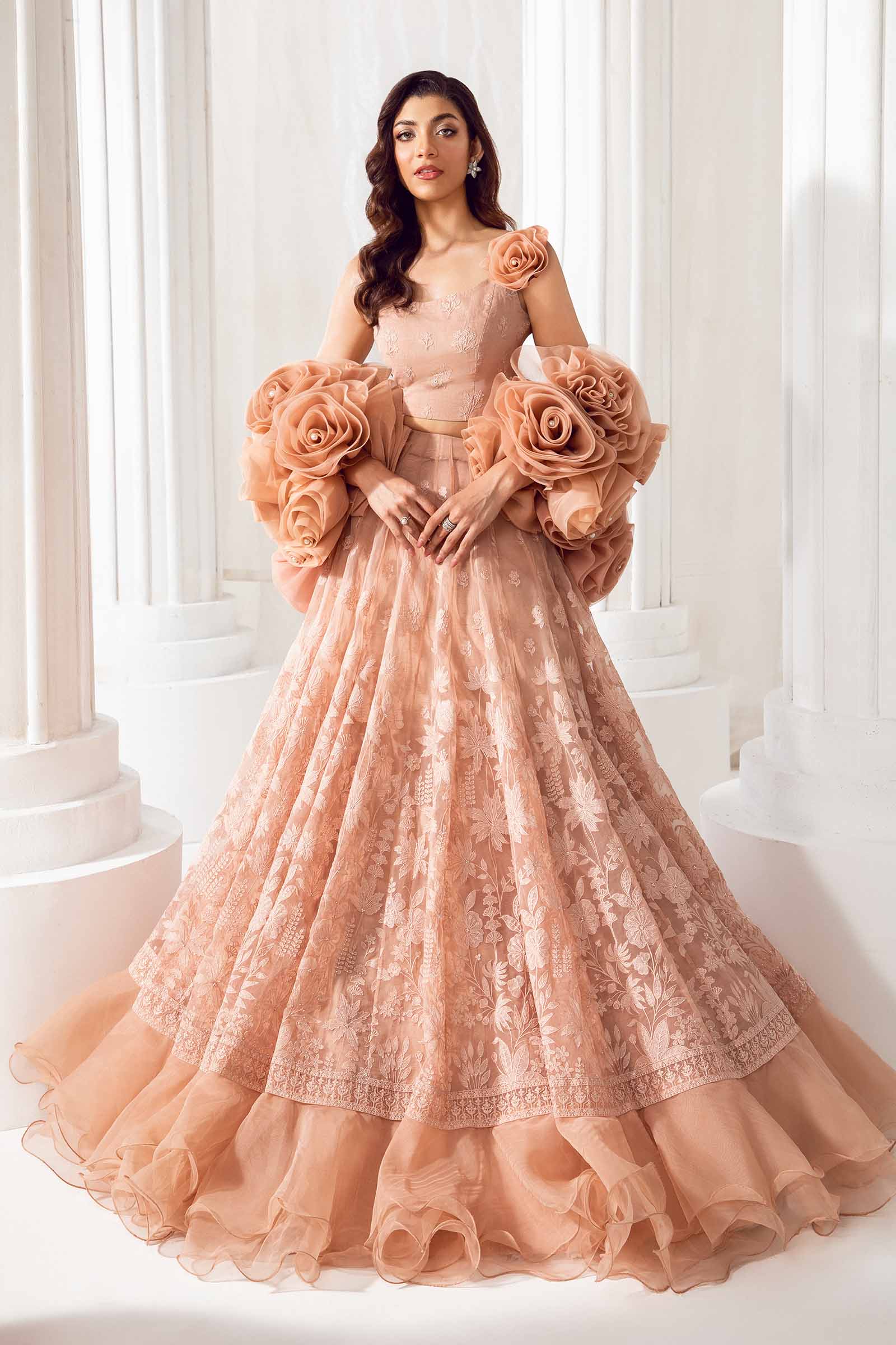 Embroidered Organza Fabric (1Pc) | LF-710 - Image 4