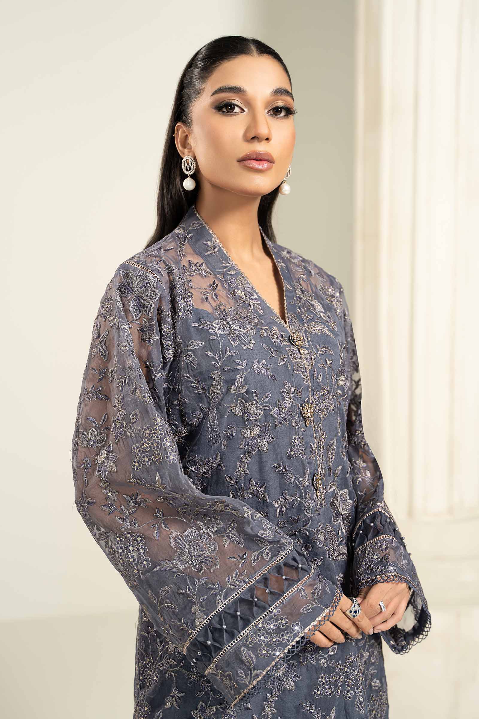 Embroidered Organza Fabric (2Pcs) | LF-711 - Image 2