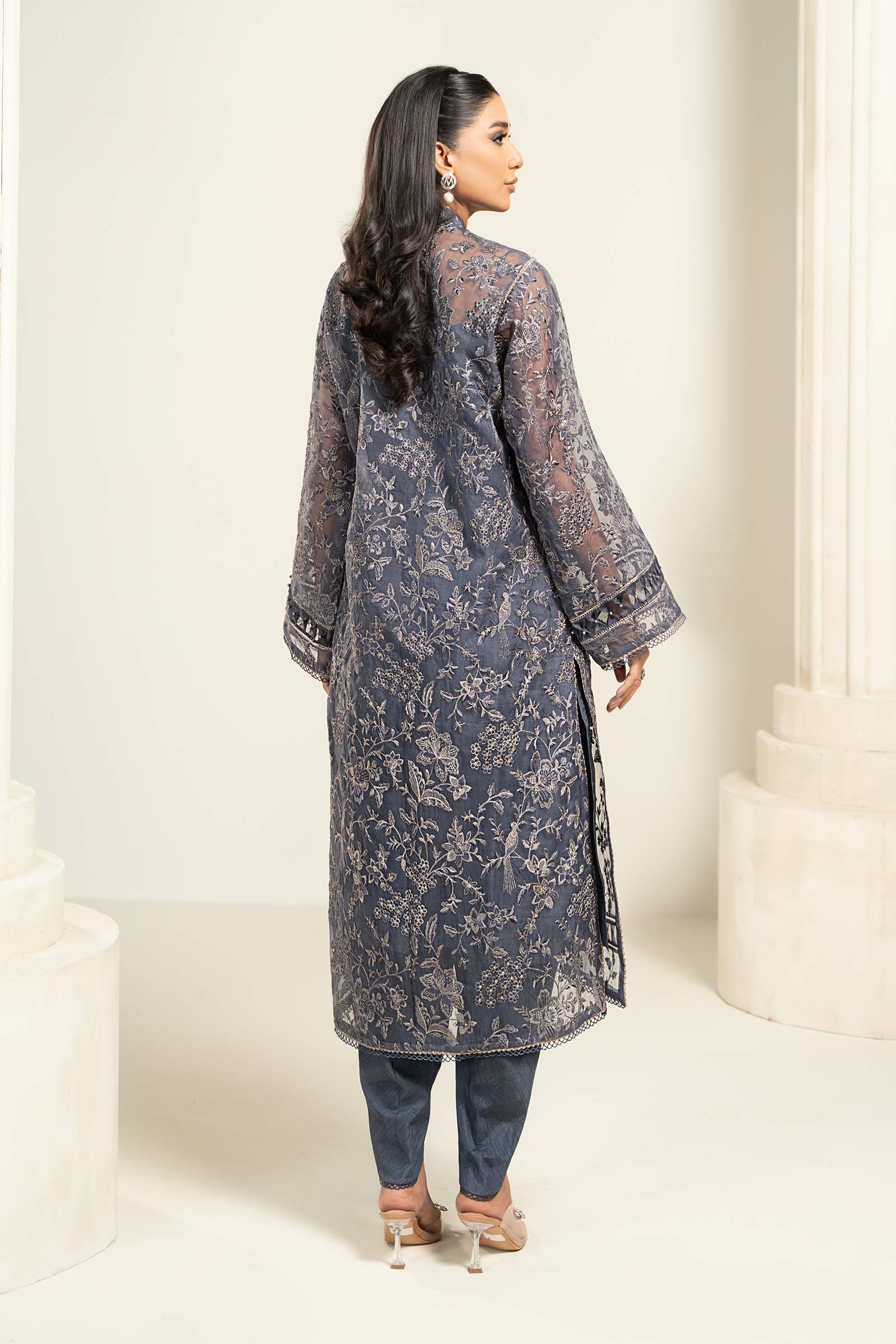 Embroidered Organza Fabric (2Pcs) | LF-711 - Image 6