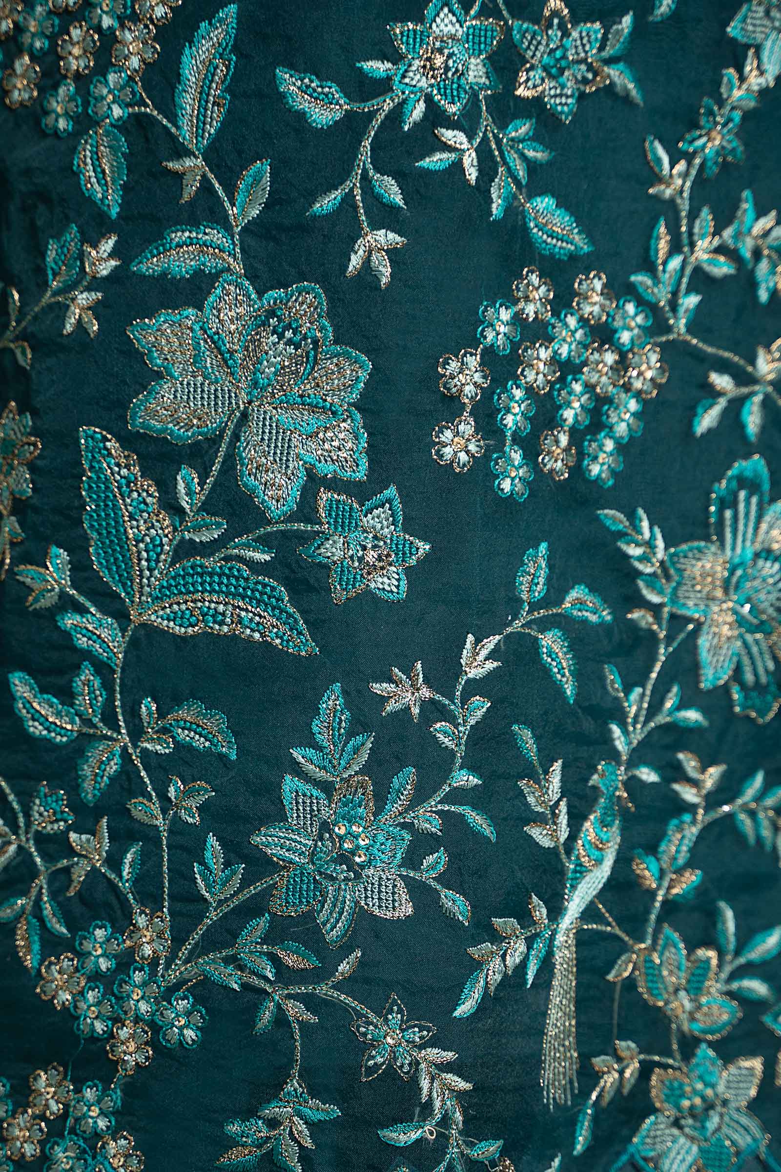 Embroidered Organza Fabric (2Pcs) | LF-712 - Image 3