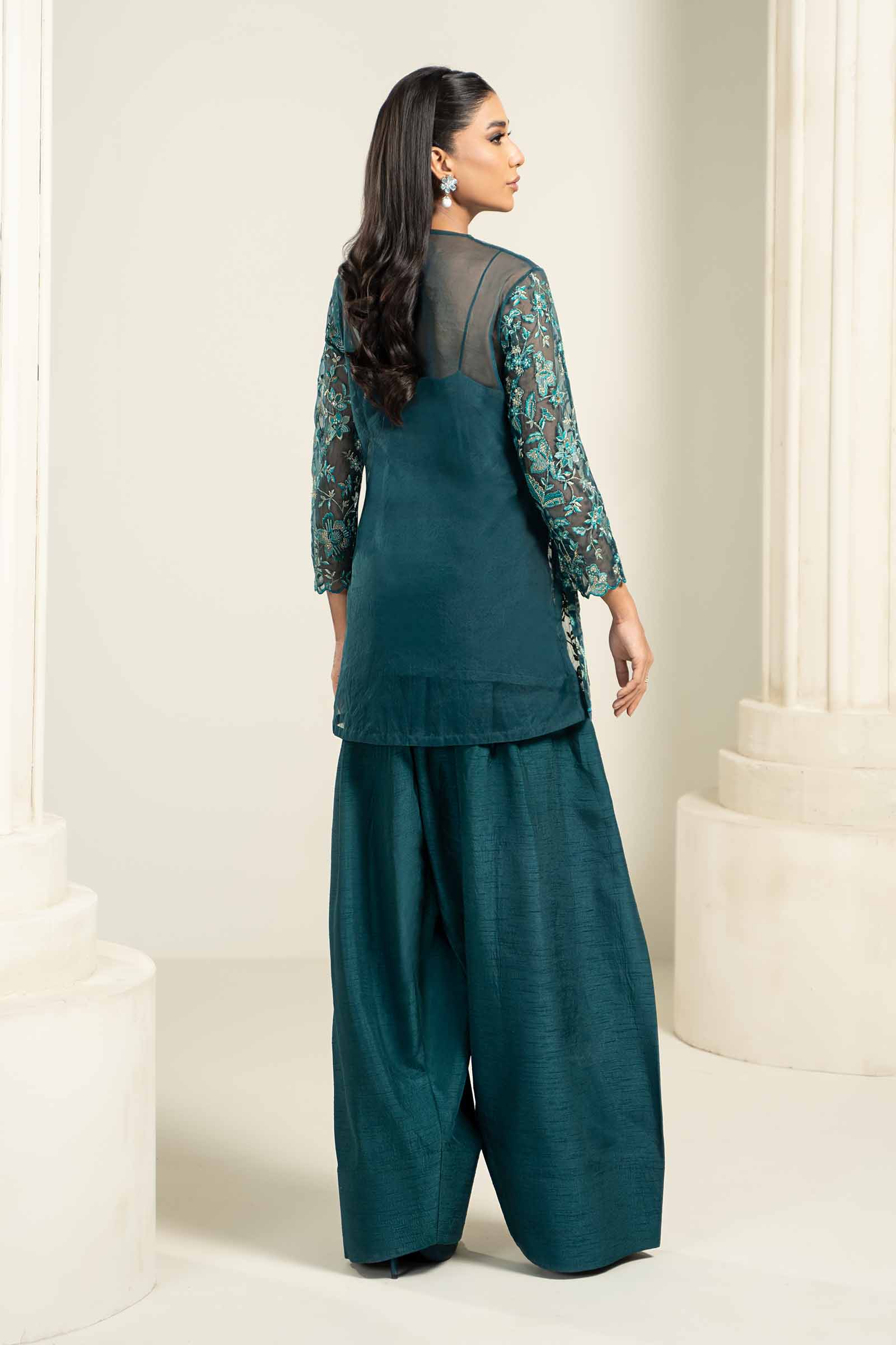 Embroidered Organza Fabric (2Pcs) | LF-712 - Image 5