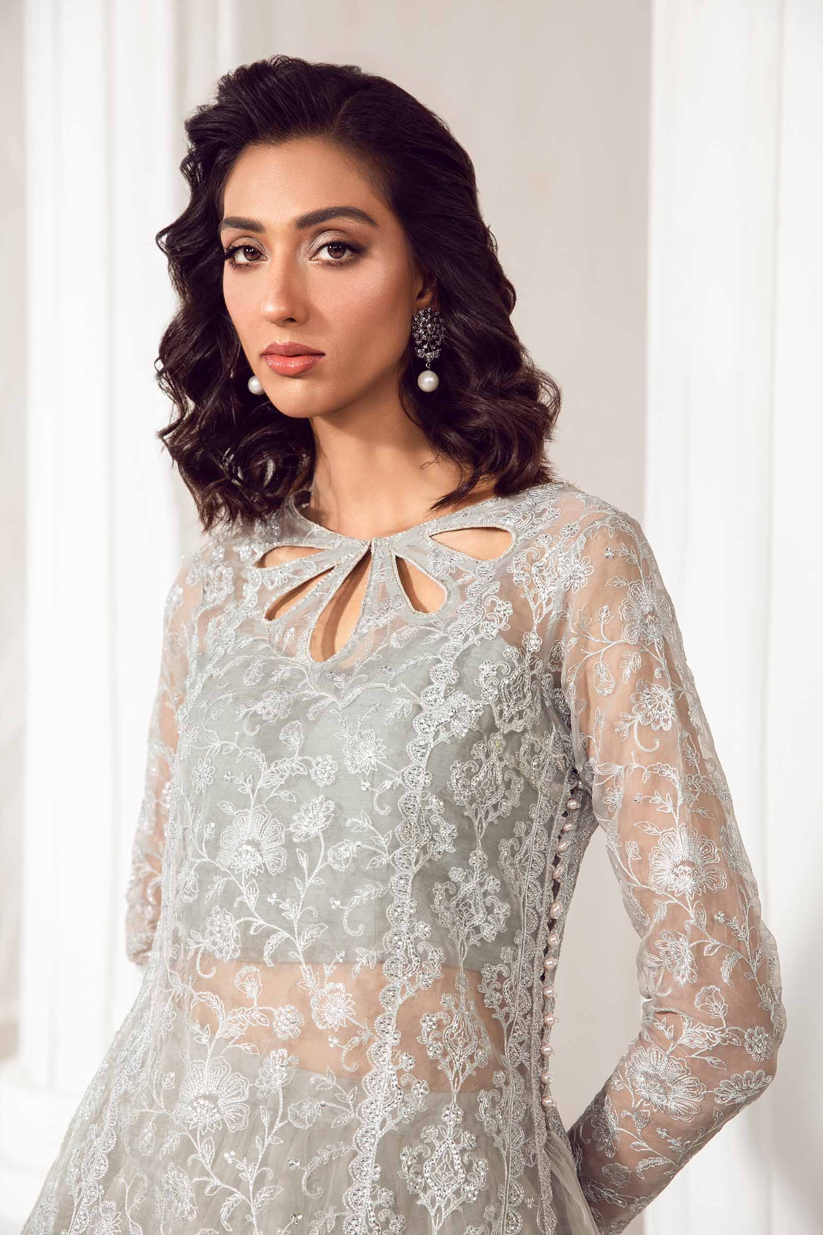 Embroidered Organza Fabric (2Pcs) | LF-713 - Image 5