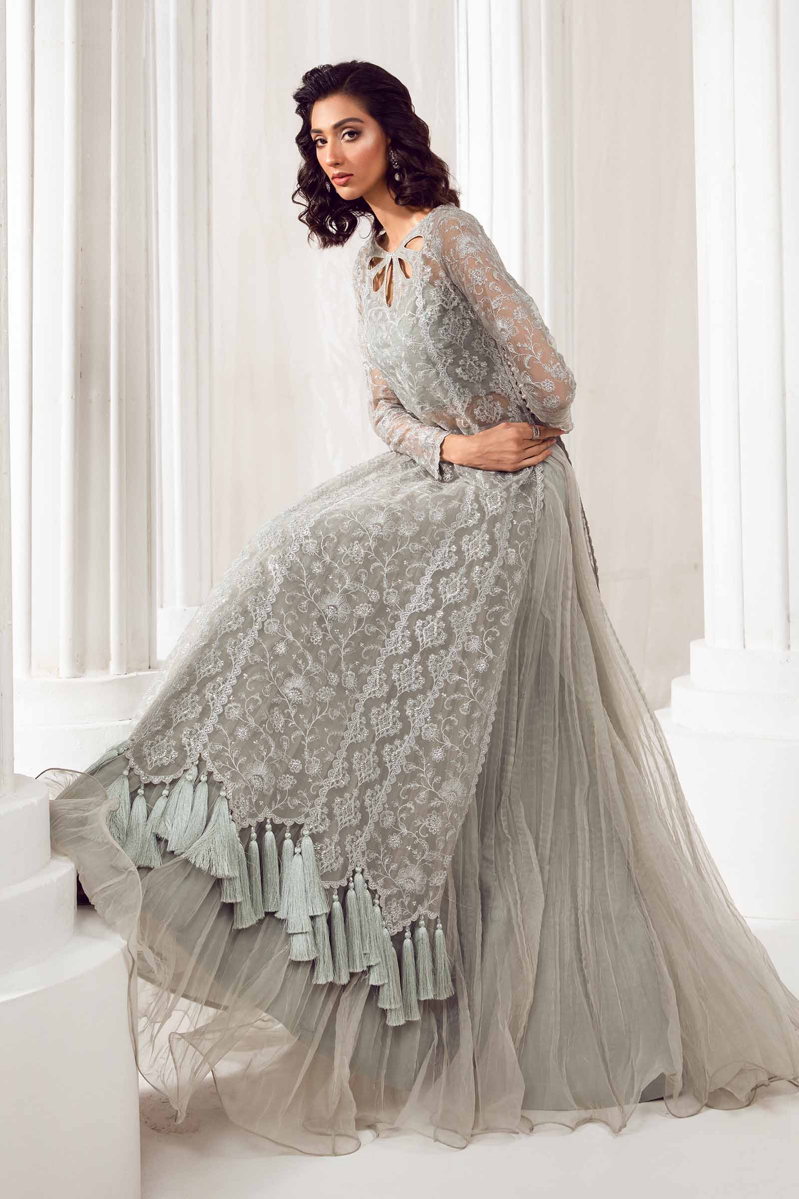 Embroidered Organza Fabric (2Pcs) | LF-713 - Image 7