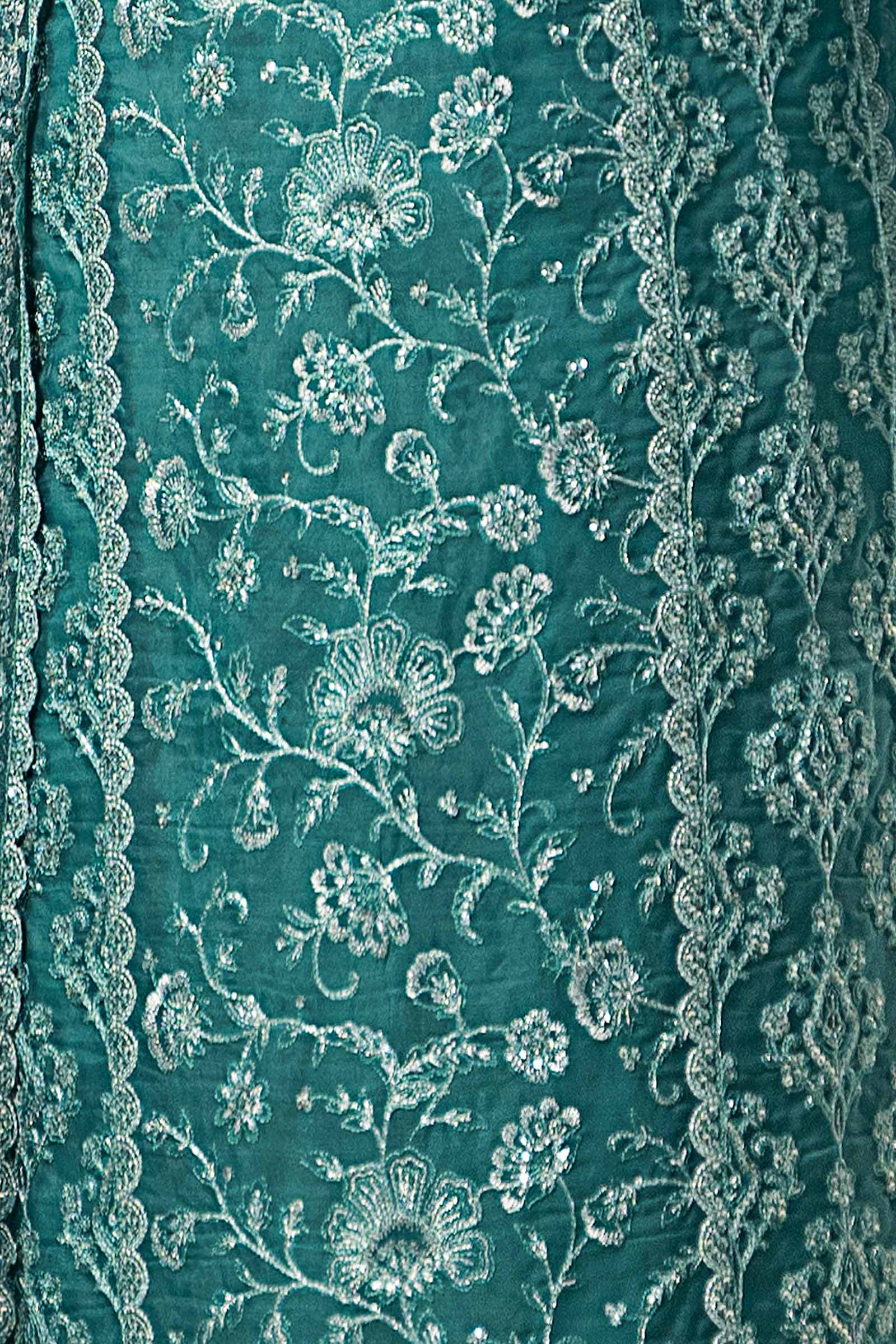 Embroidered Organza Fabric (2Pcs) | LF-714 - Image 3