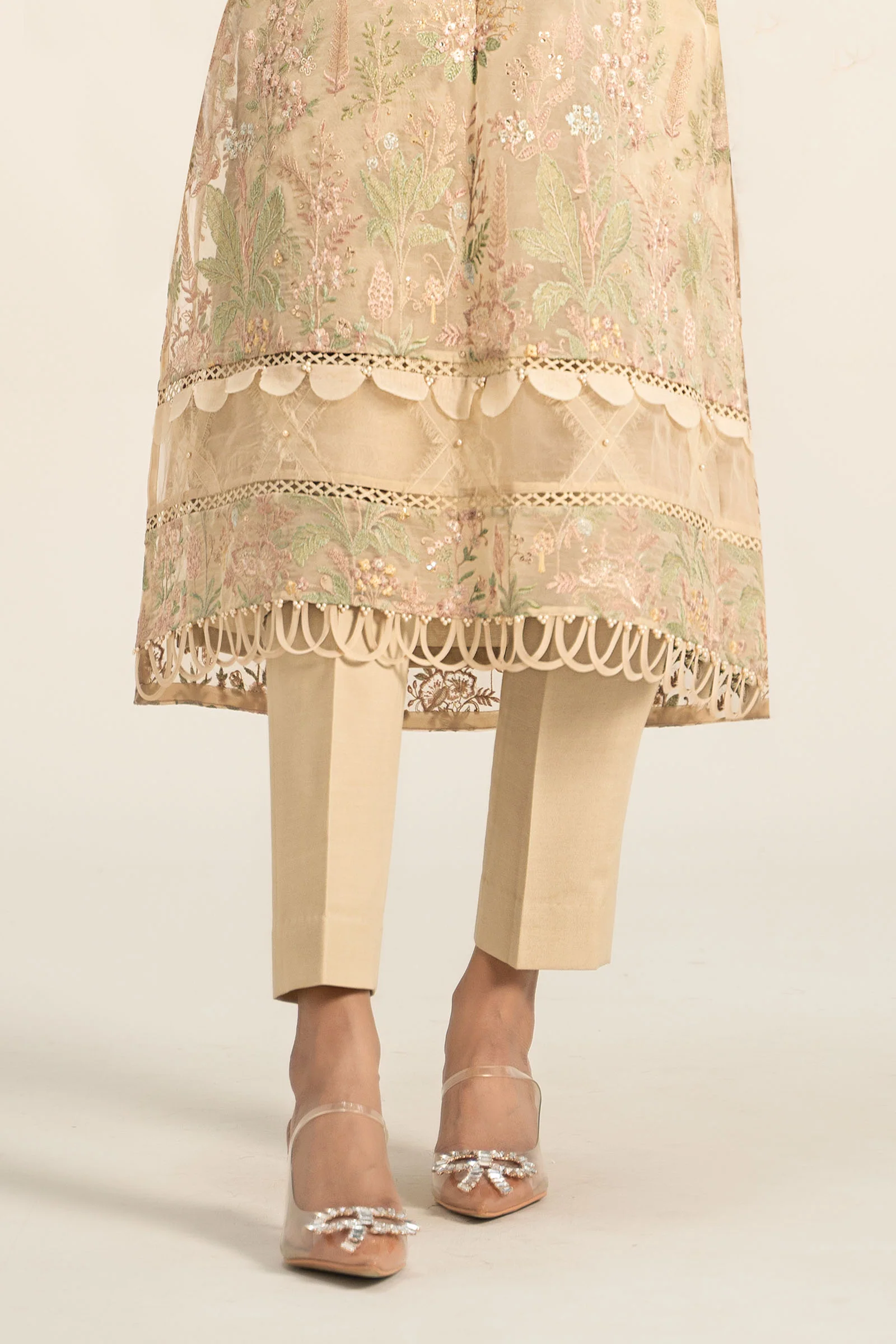 Embroidered Organza Fabric (1Pc) | LF-715 - Image 2