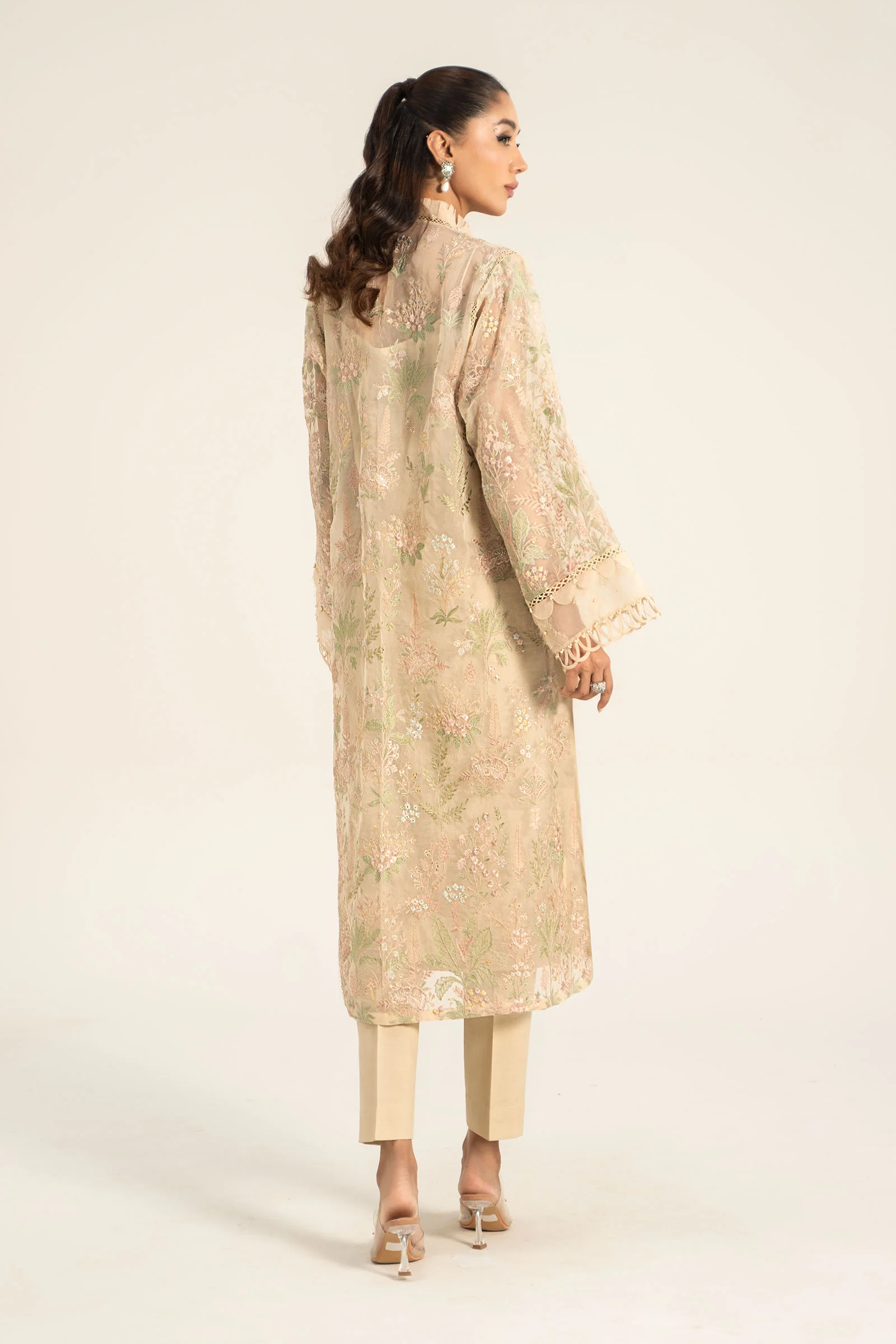 Embroidered Organza Fabric (1Pc) | LF-715 - Image 4