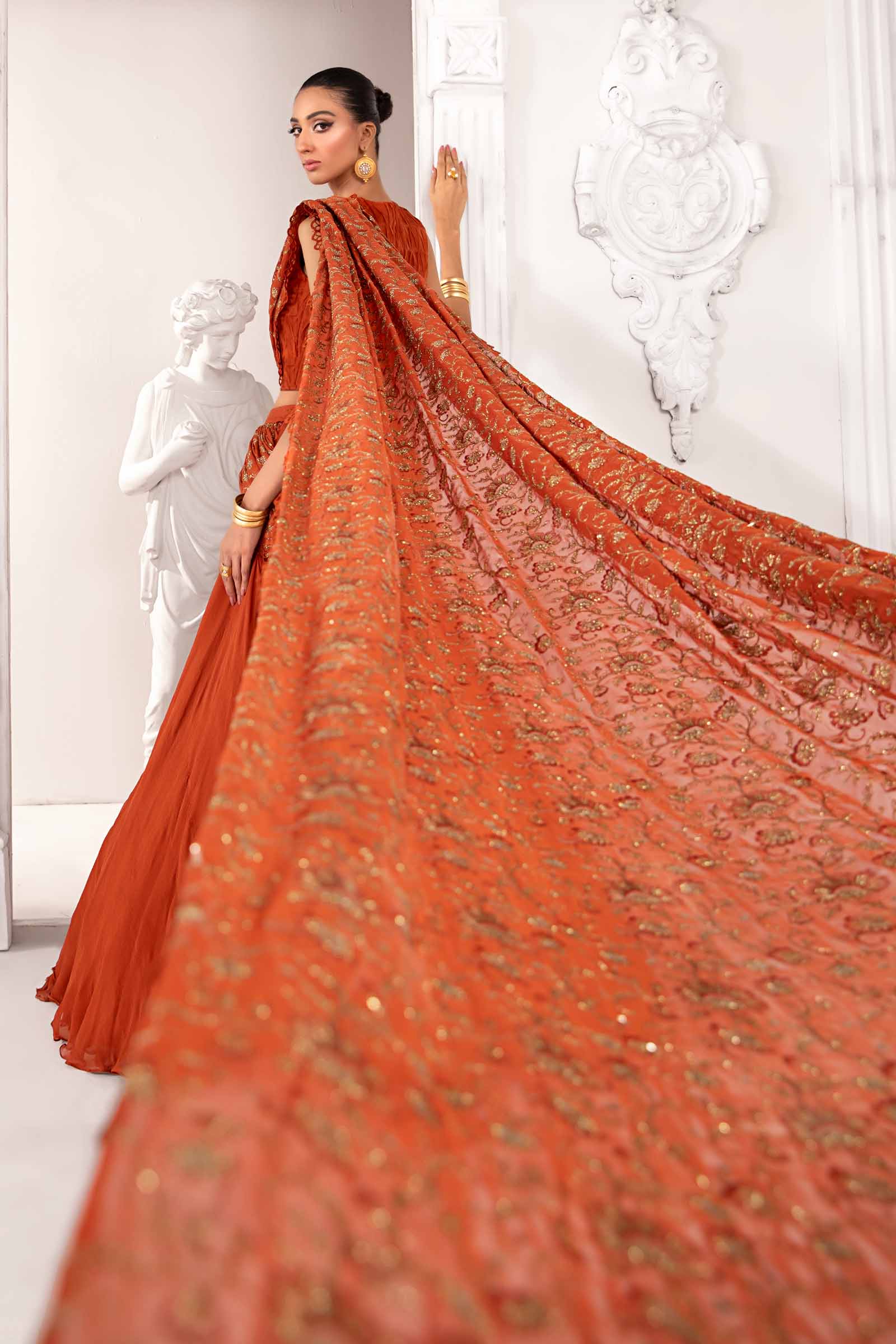 Embroidered Chiffon Fabric (2Pcs) | LF-717 - Image 6