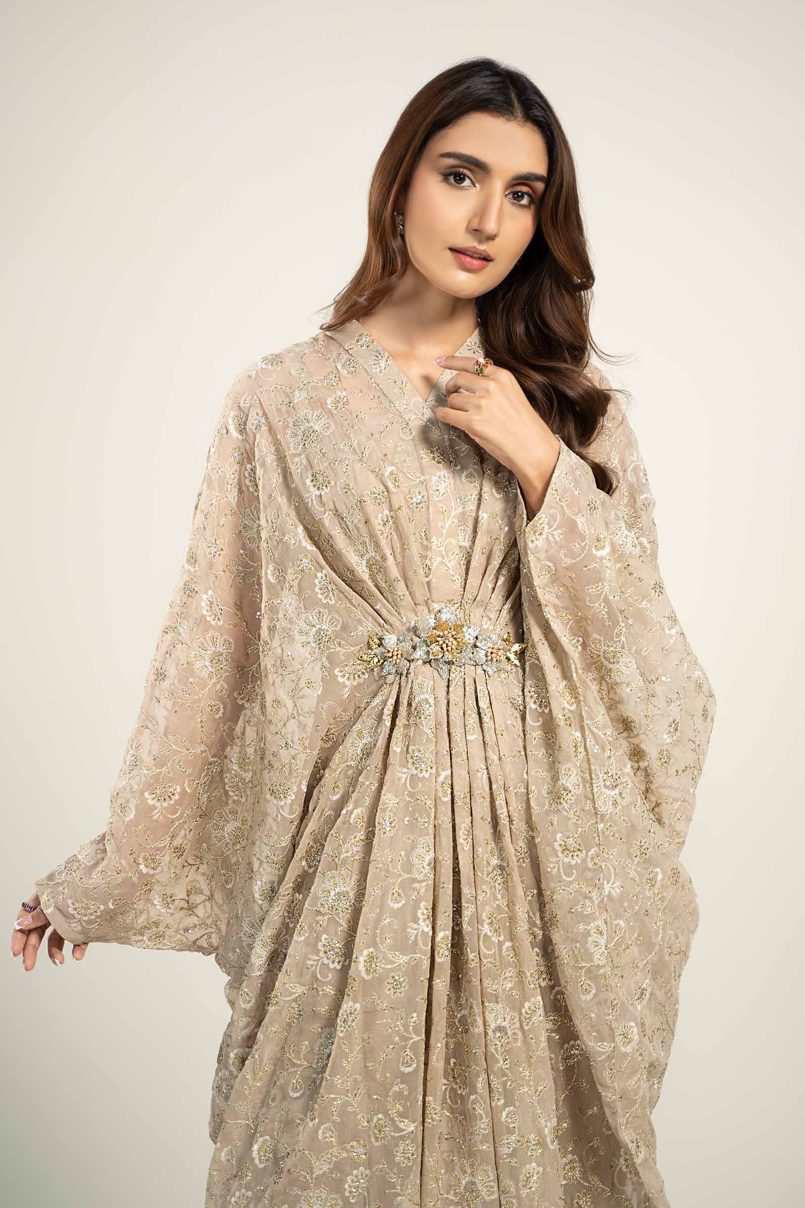 Embroidered Chiffon Fabric (2Pcs) | LF-718 - Image 3