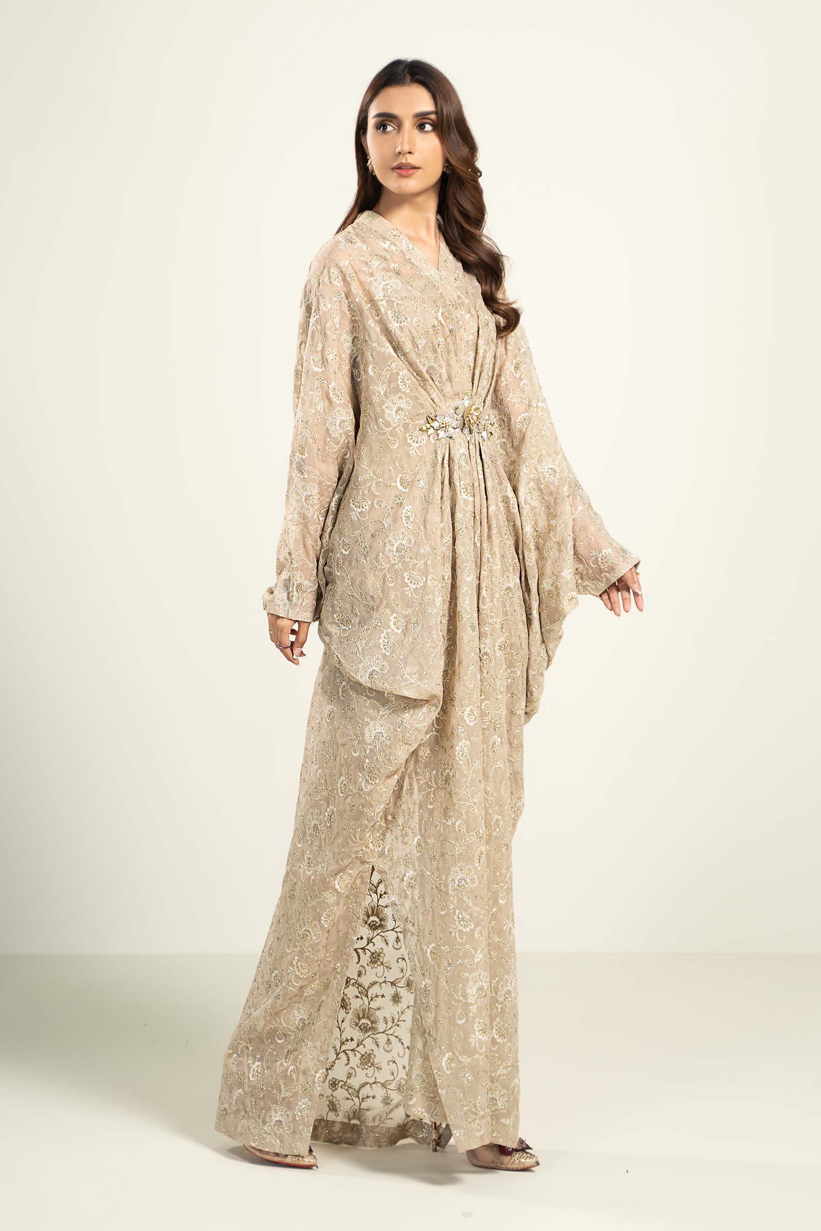 Embroidered Chiffon Fabric (2Pcs) | LF-718 - Image 4