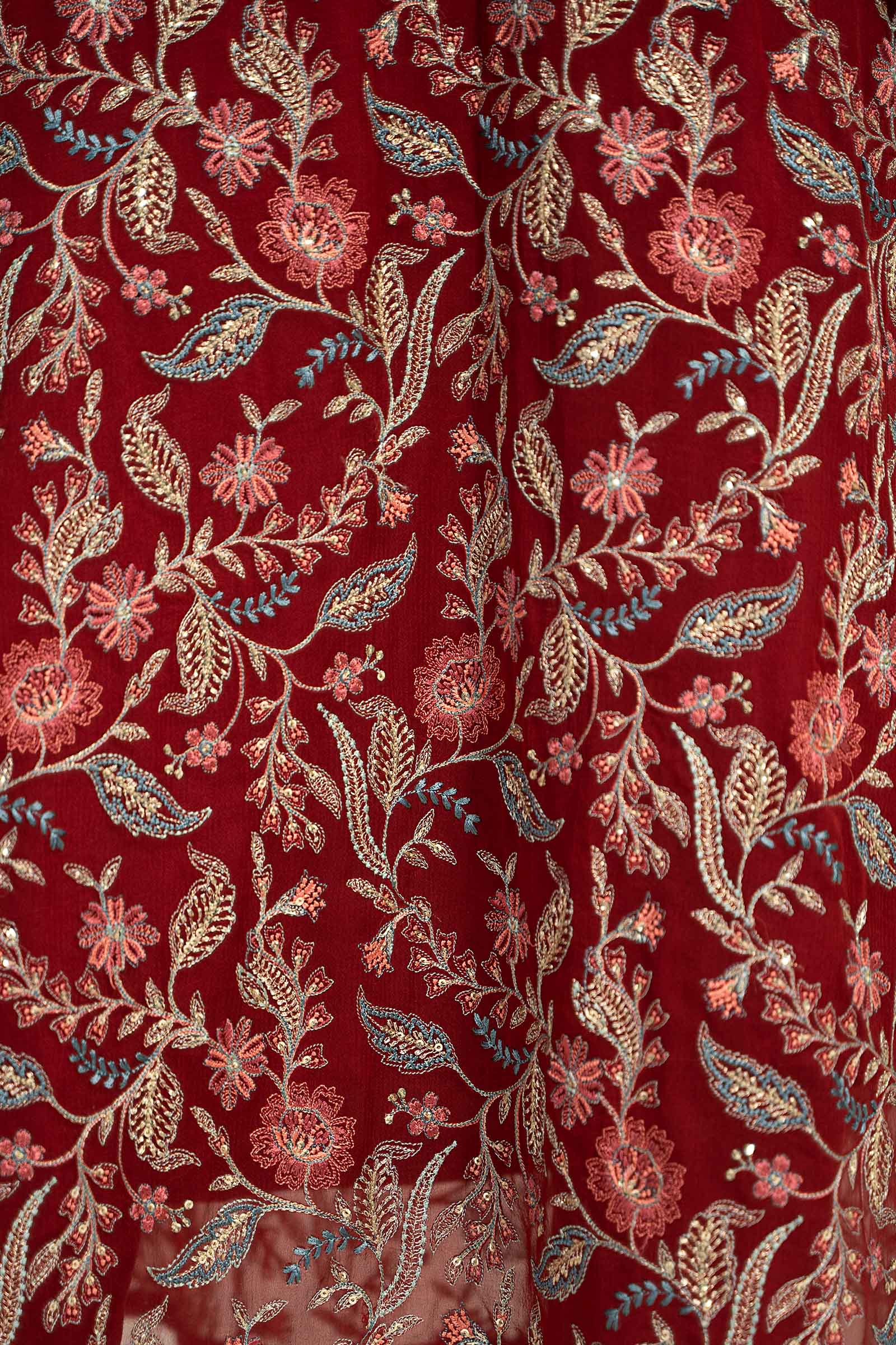 Embroidered Chiffon Fabric (2Pcs) | LF-719 - Image 3