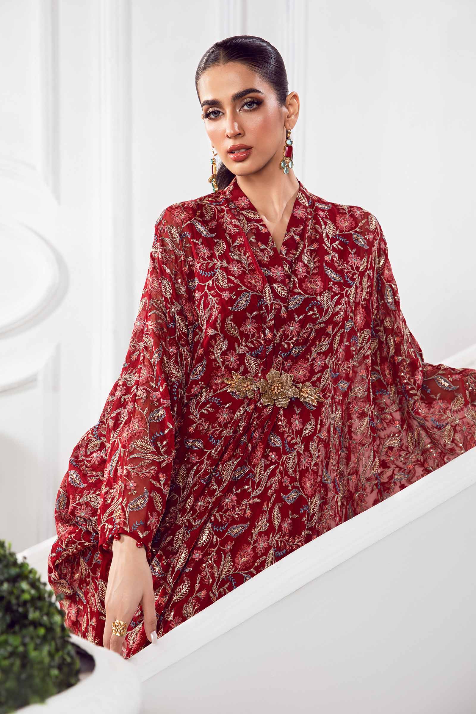 Embroidered Chiffon Fabric (2Pcs) | LF-719 - Image 6