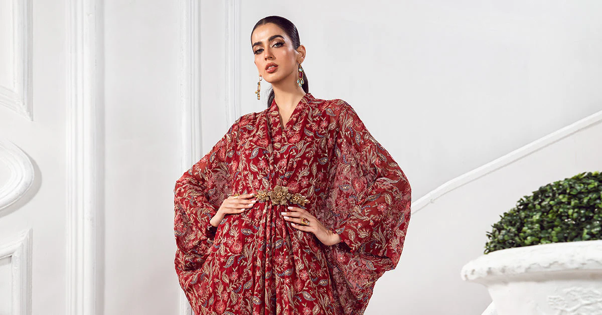 Embroidered Chiffon Fabric (2Pcs) | LF-719 - Image 8