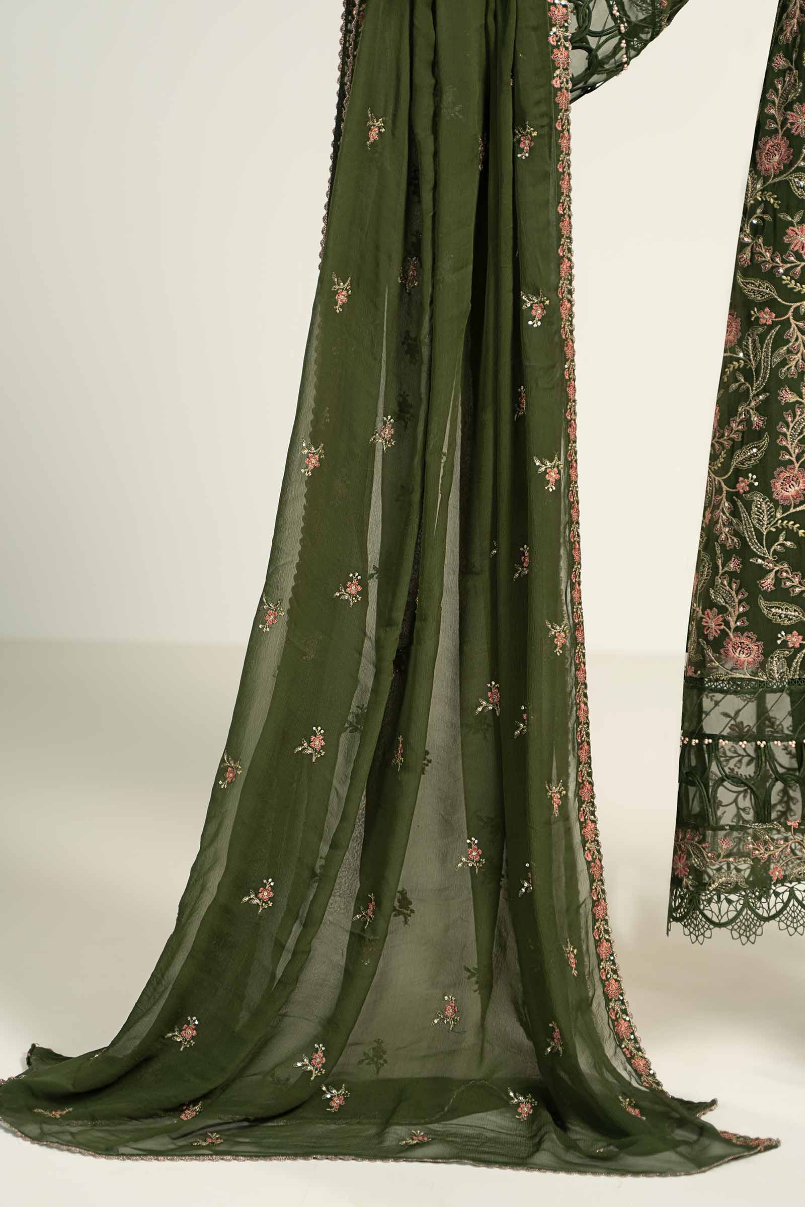 Embroidered Chiffon Fabric (2Pcs) | LF-720 - Image 4