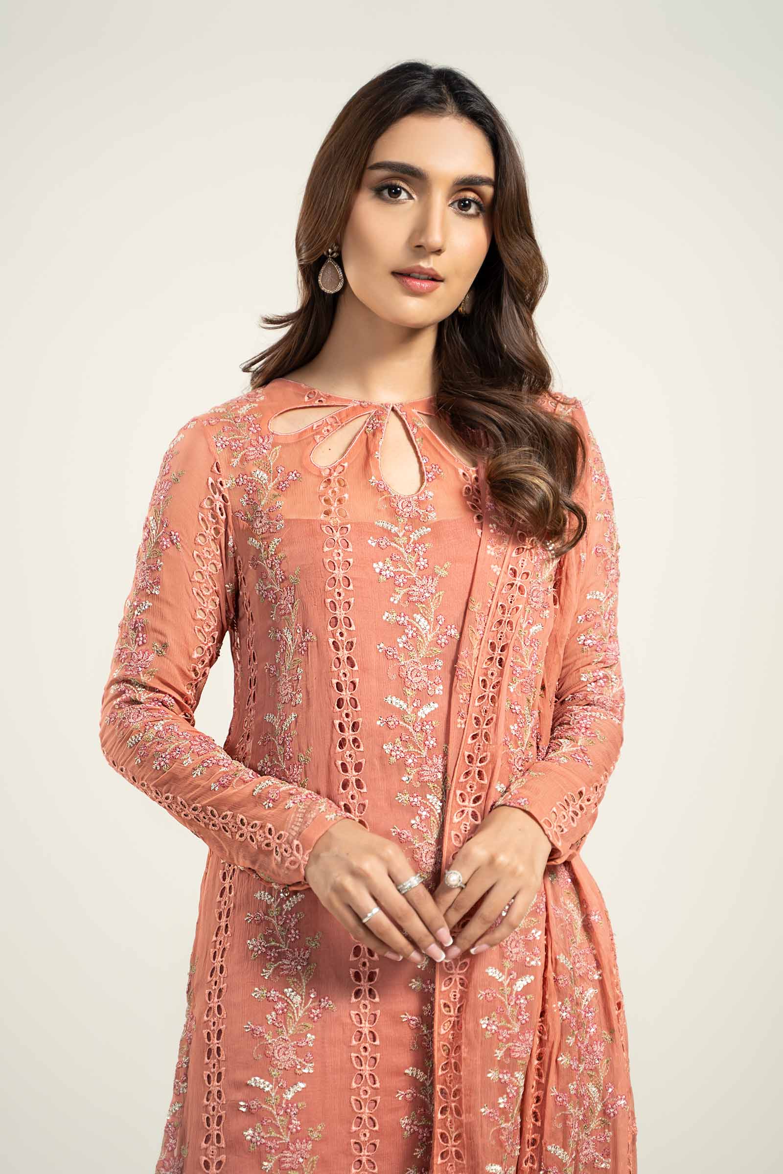 Embroidered Chiffon Fabric (2Pcs) | LF-722 - Image 3