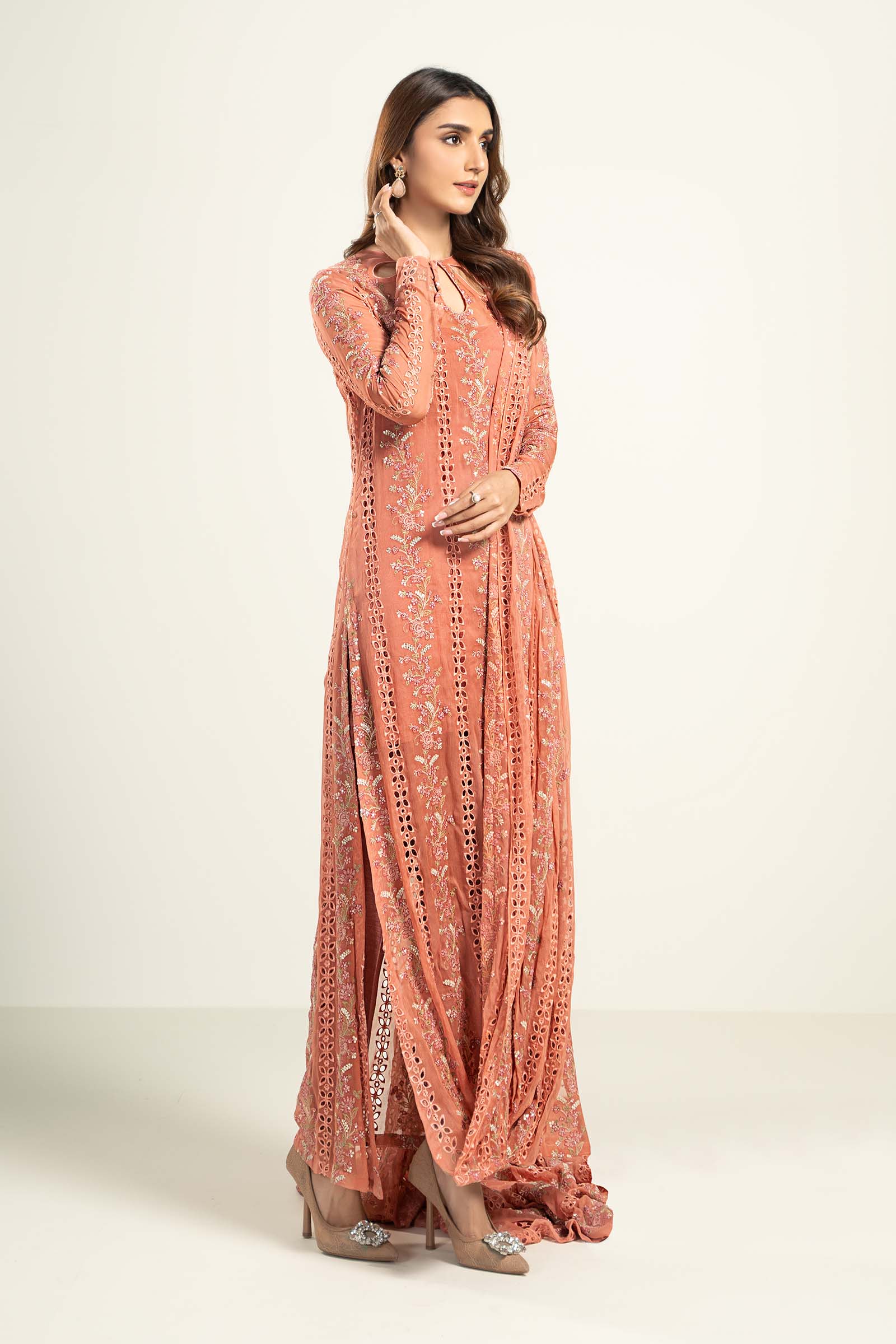 Embroidered Chiffon Fabric (2Pcs) | LF-722 - Image 6