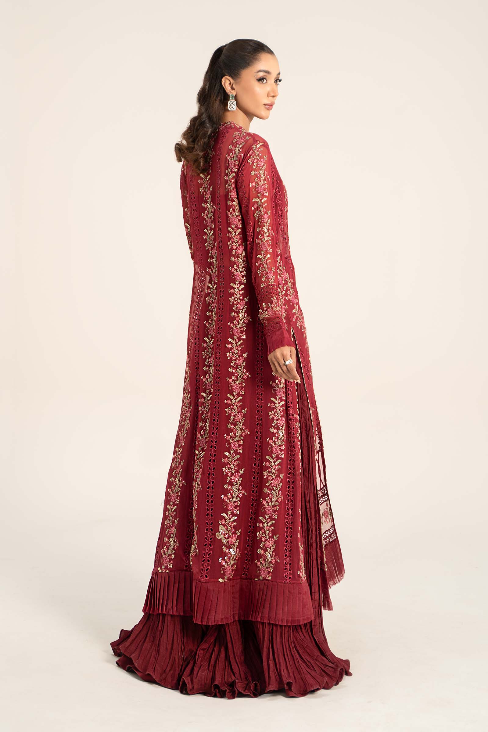 Embroidered Chiffon Fabric (2Pcs) | LF-724 - Image 5