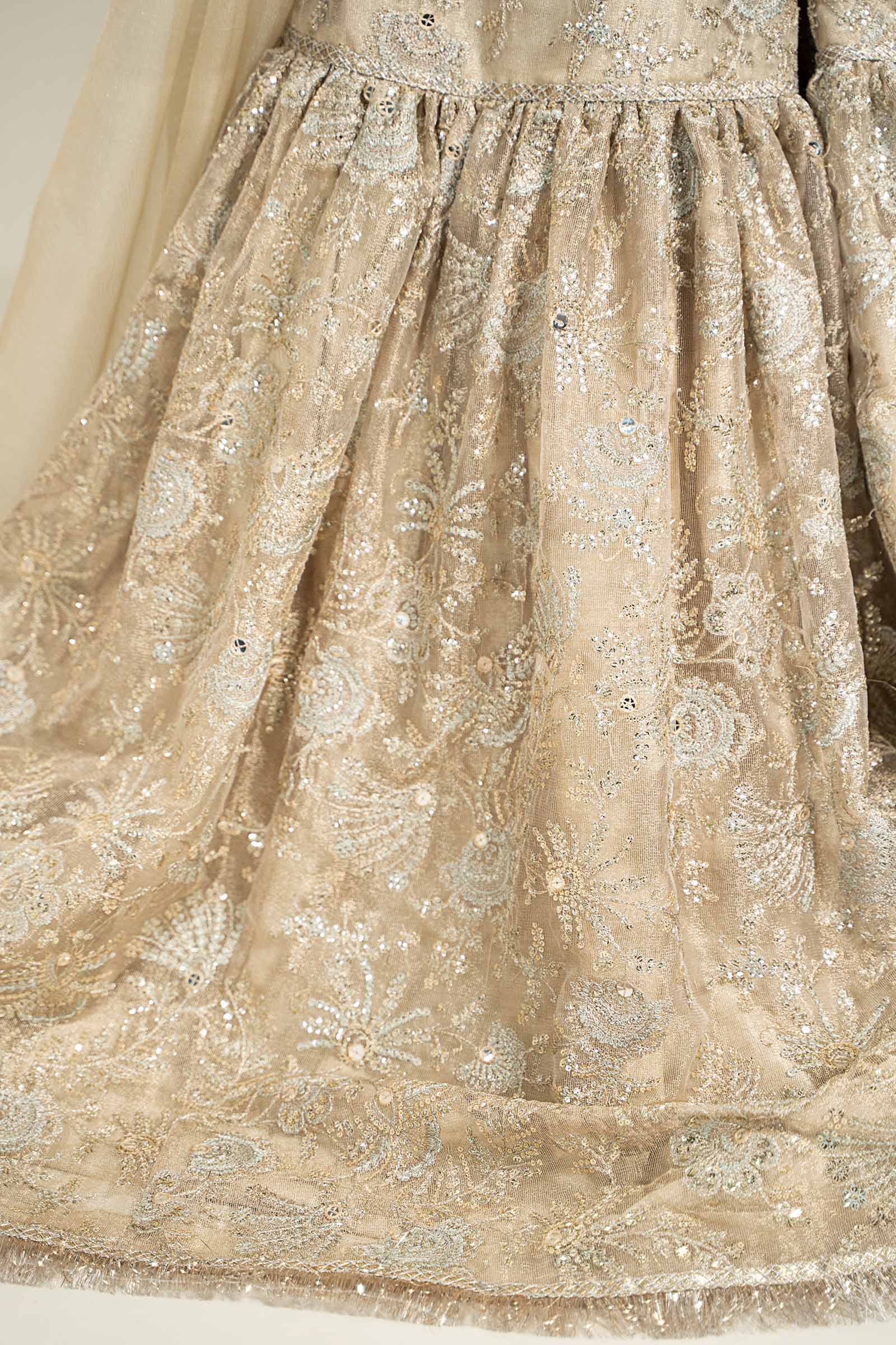 Embroidered Zari Net Fabric (2Pcs) | LF-726 - Image 2