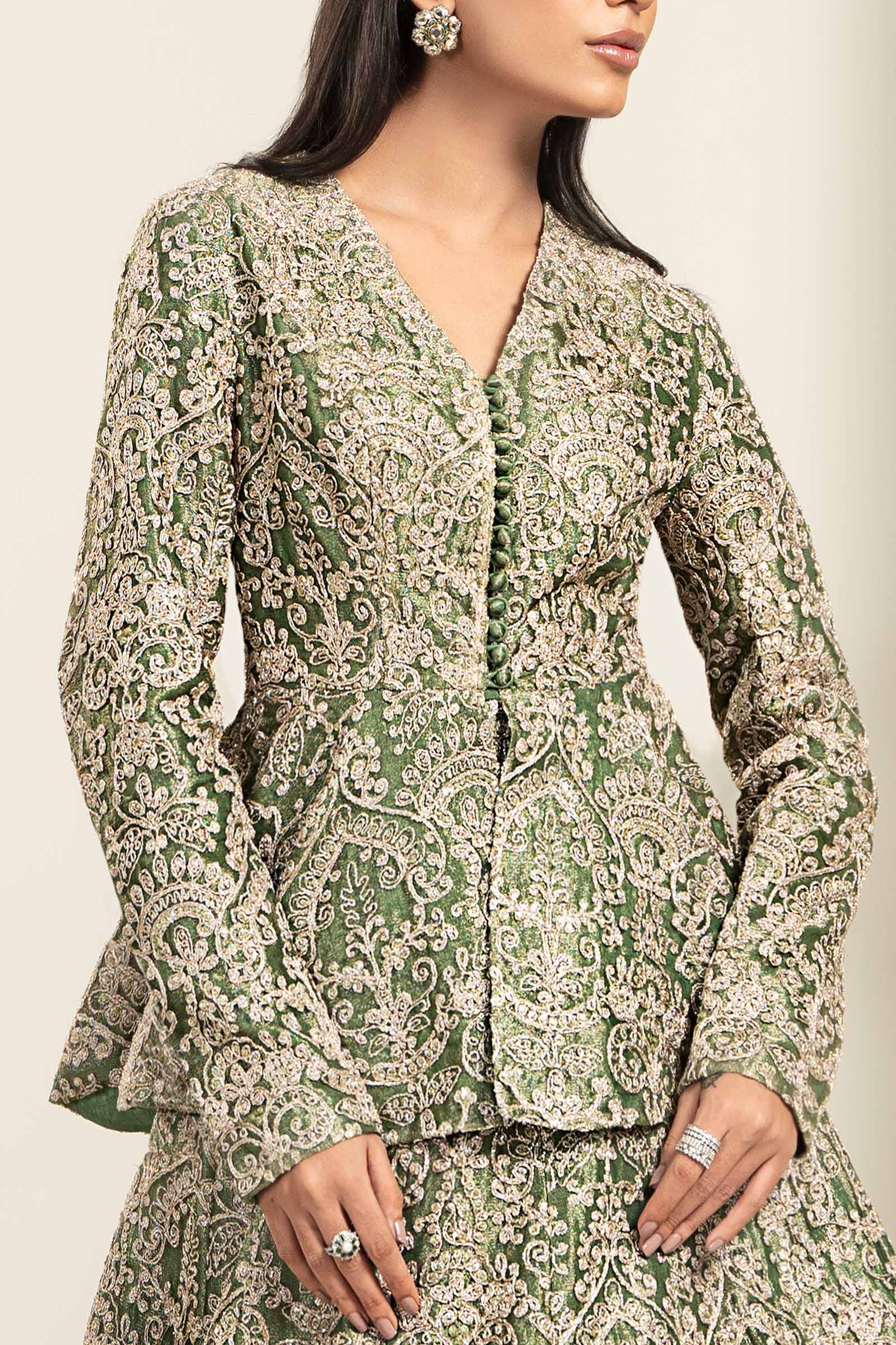 Embroidered Zari Net Fabric (1Pc) | LF-729 - Image 3