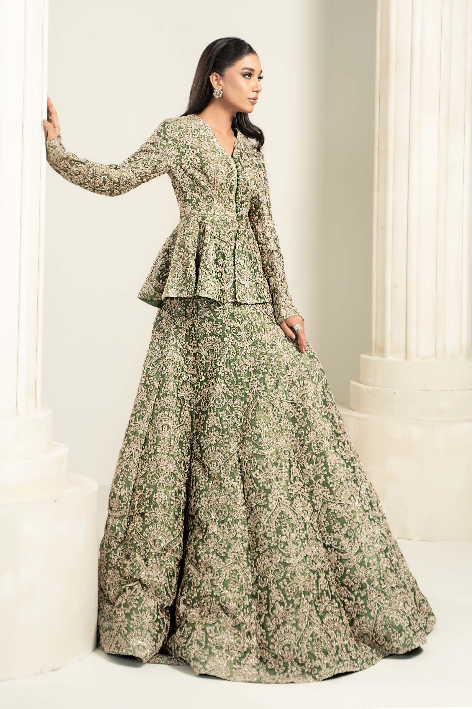 Embroidered Zari Net Fabric (1Pc) | LF-729 - Image 4